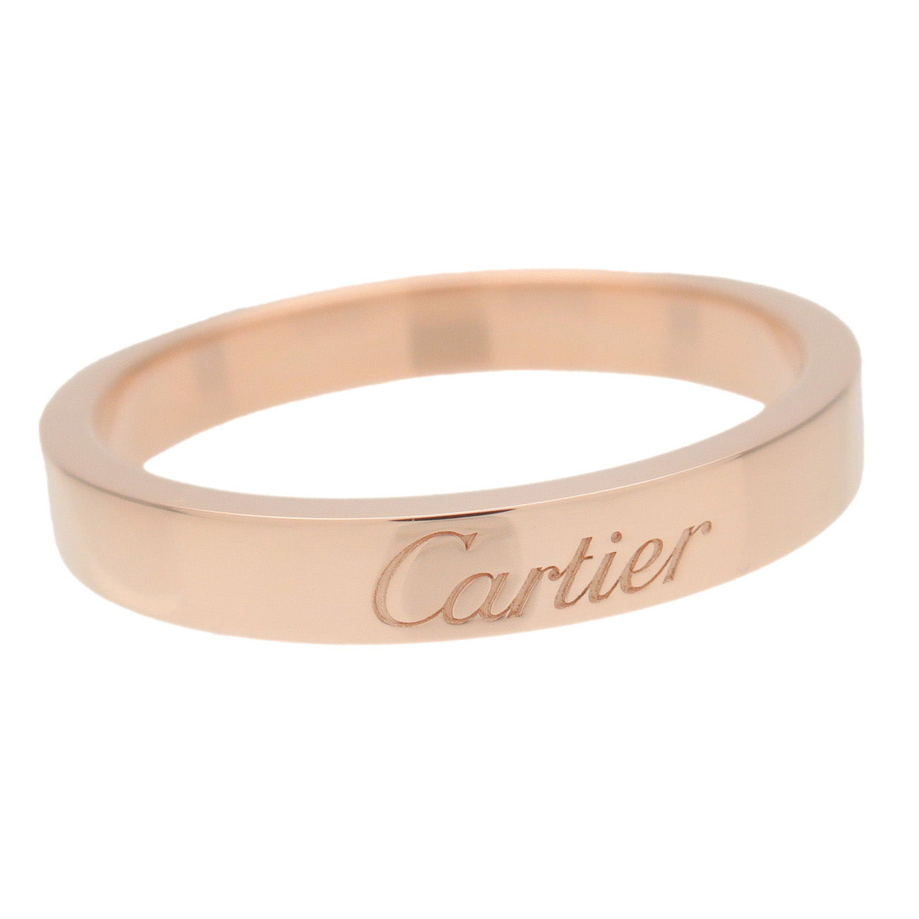 Cartier Engraved Ring K18 750PG Rose Gold #54 US7 EU53.5 HK15