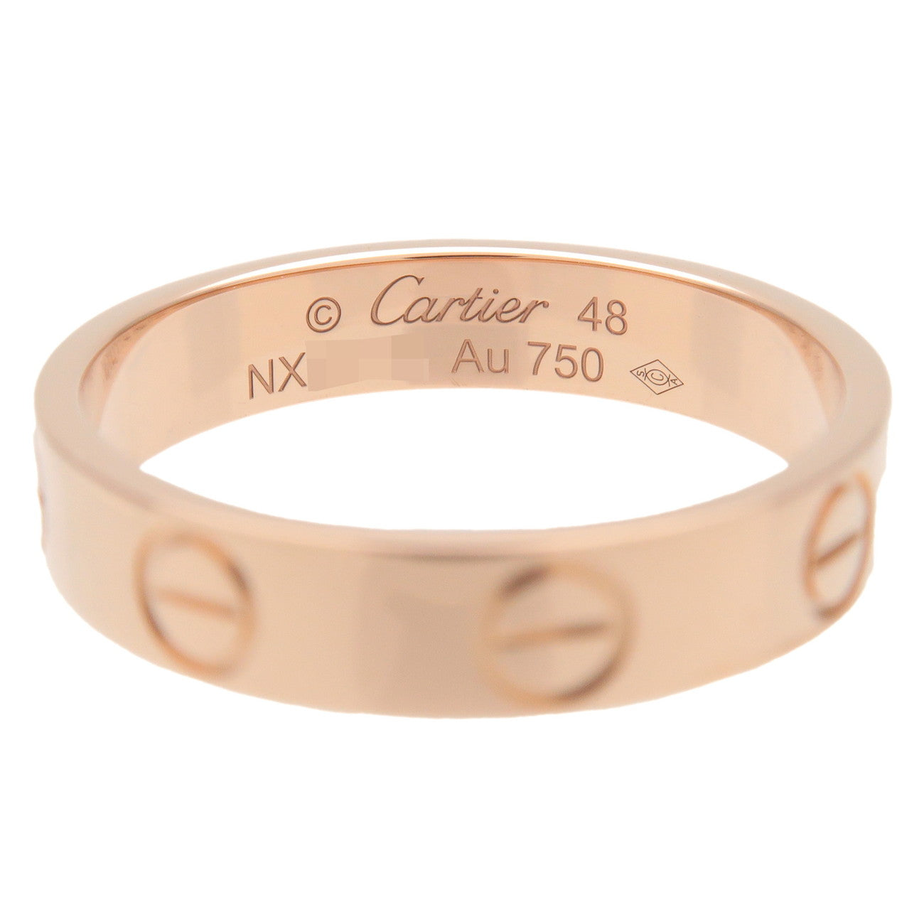 Cartier Mini Love Ring K18 750PG Rose Gold #48 US4.5 EU48 HK9.5