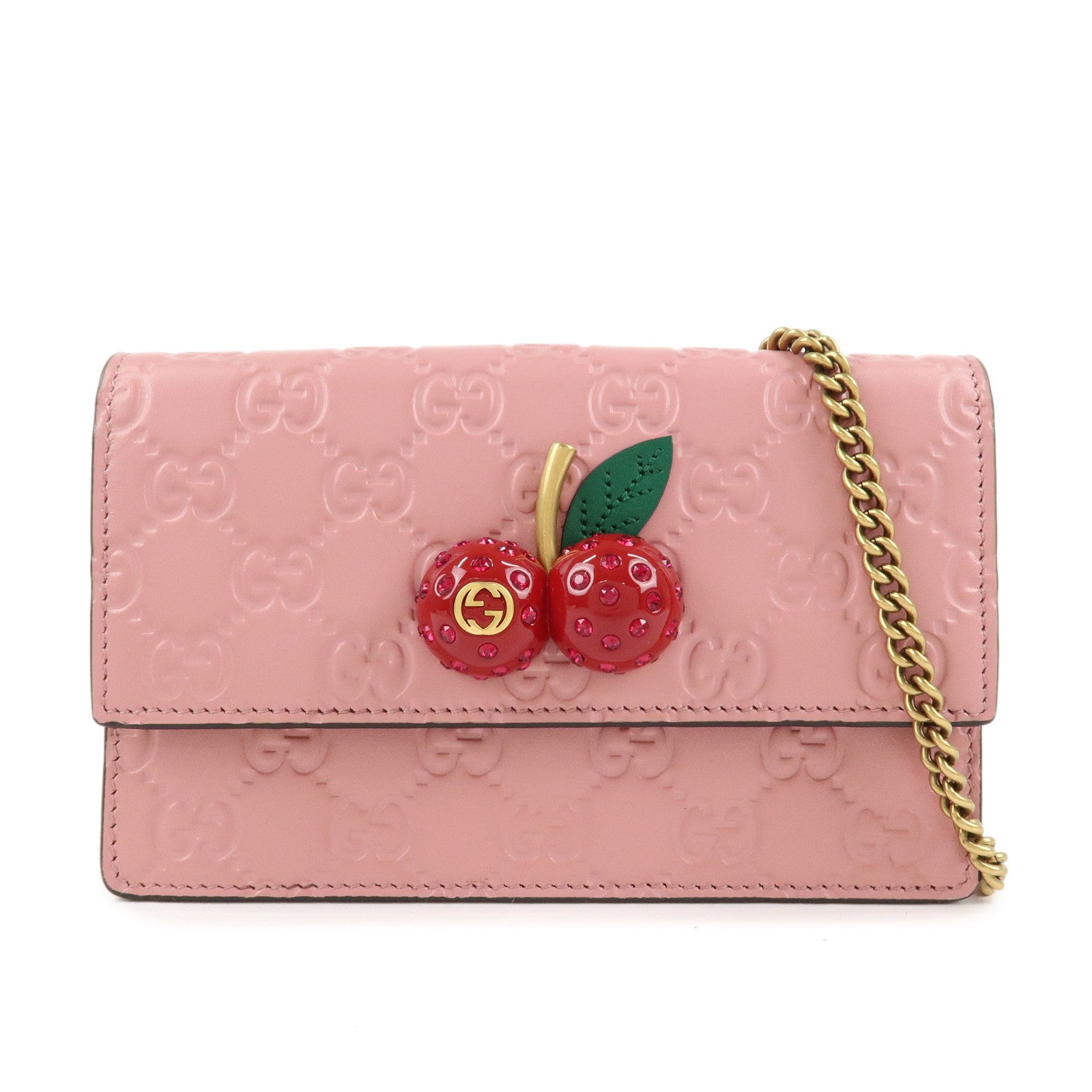 GUCCI-Guccisima-Interlocking-G-Chain-Shoulder-Bag-Cherry-481291