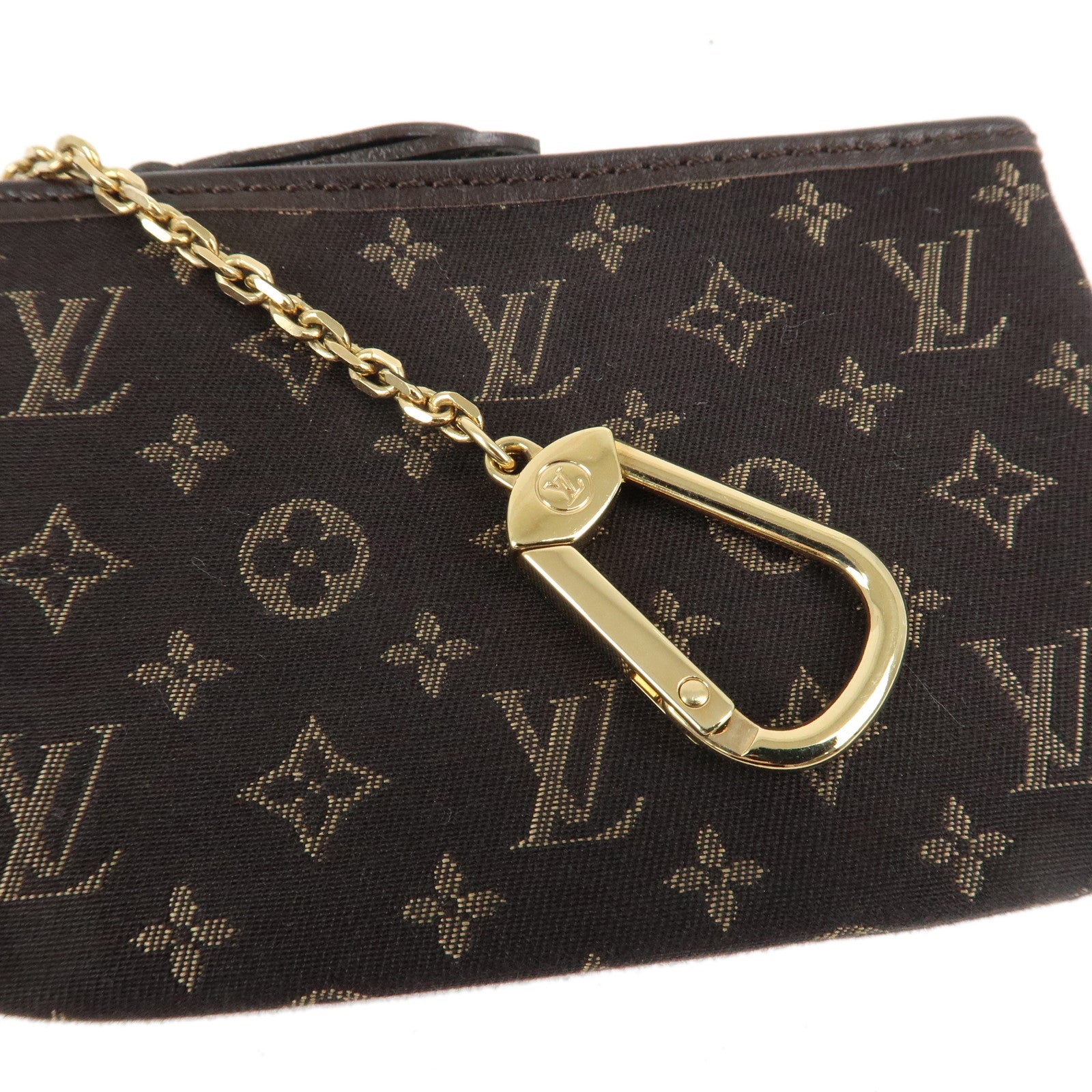 Louis Vuitton Monogram Mini Lin Pochette Cles Coin Case M95230 Used