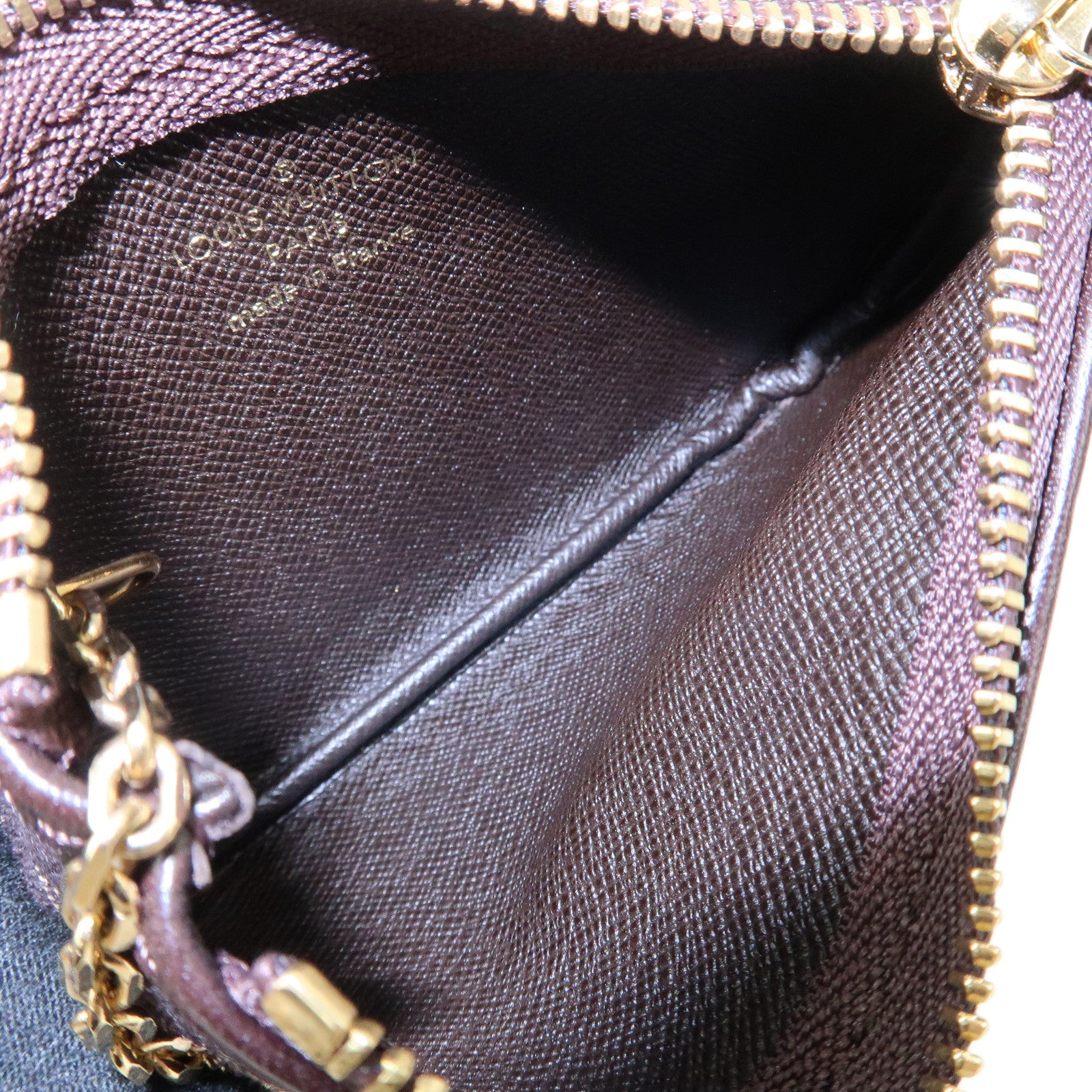 Louis Vuitton Monogram Mini Lin Pochette Cles Coin Case M95230 Used