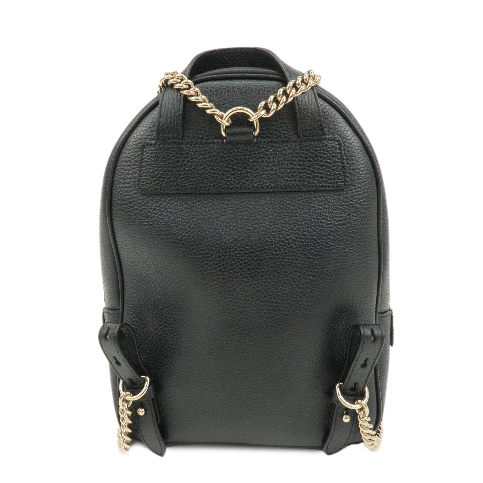 GUCCI SOHO Interlocking G Leather Chain Shoulder Rucksack 431570 Used