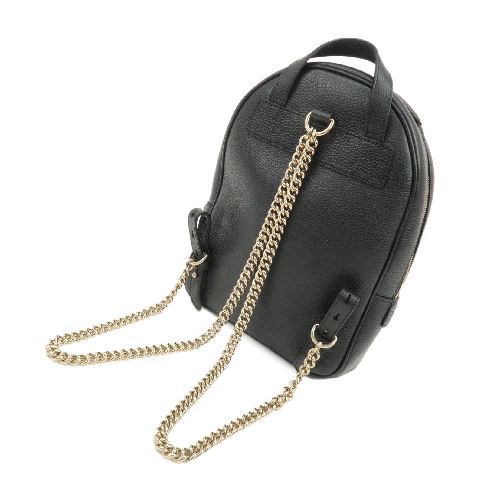 GUCCI SOHO Interlocking G Leather Chain Shoulder Rucksack 431570