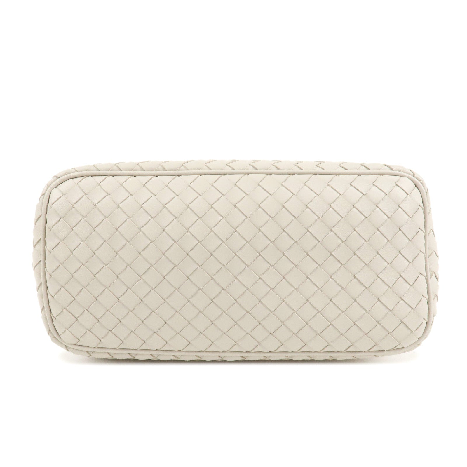 BOTTEGA VENETA Intrecciato Leather Shoulder Bag White 239988