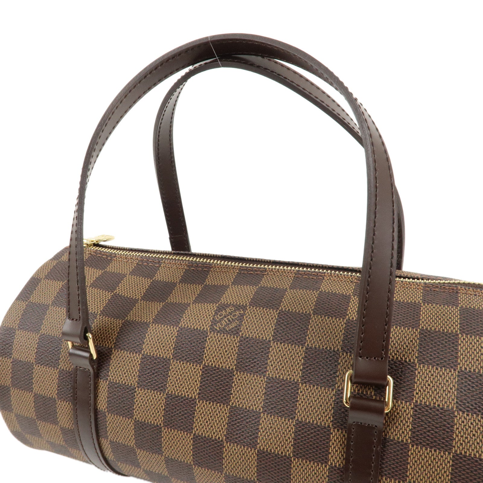 LOUIS VUITTON Damier Ebene Papillon 26 Hand Bag Brown N51304