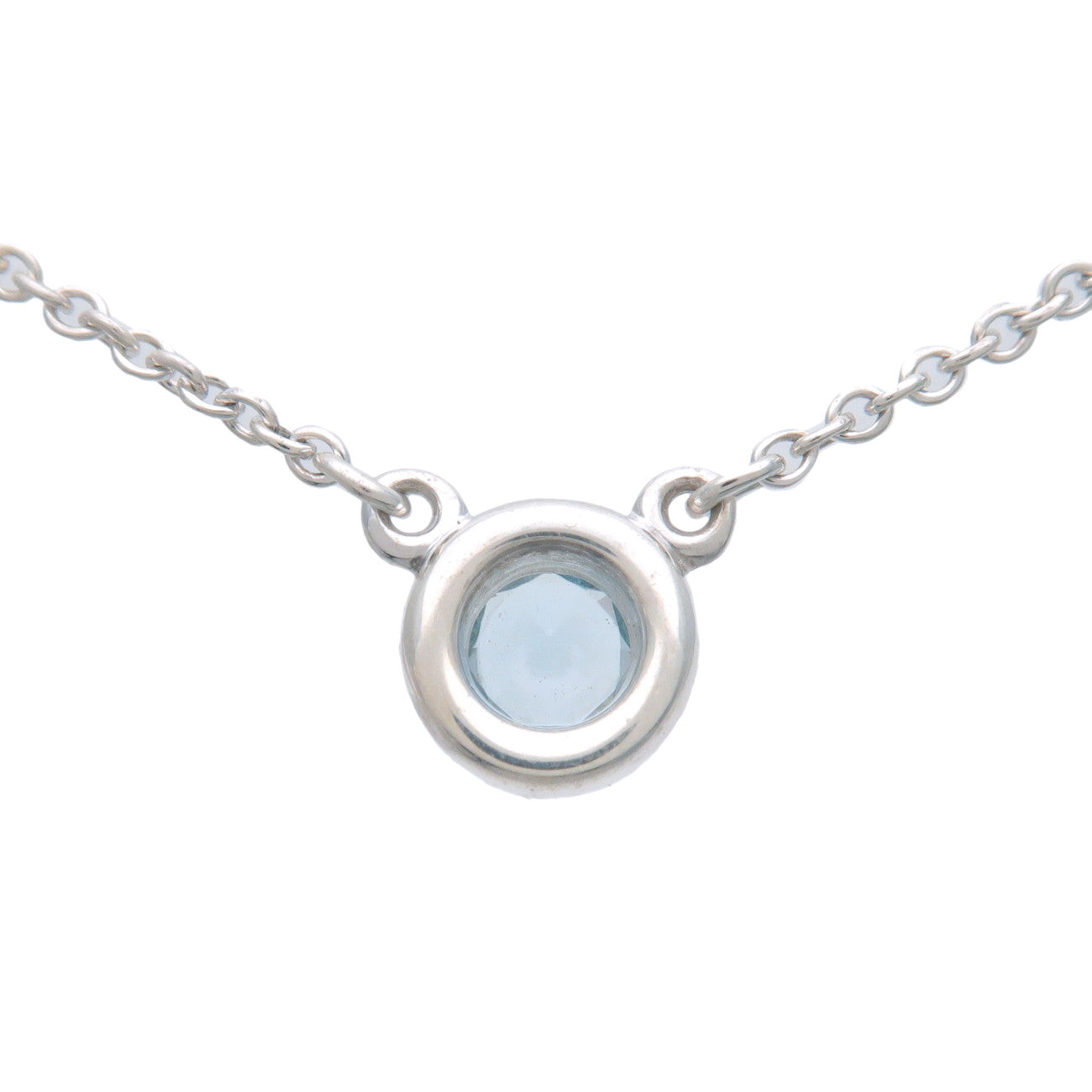 Tiffany&Co. By the Yard 1P Aquamarine Necklace Silver