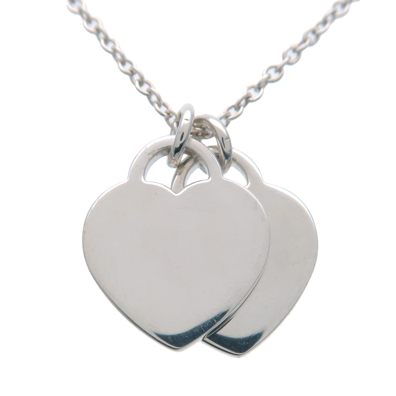 Tiffany&Co. Return to Tiffany Mini Double Heart Tag Necklace SV925