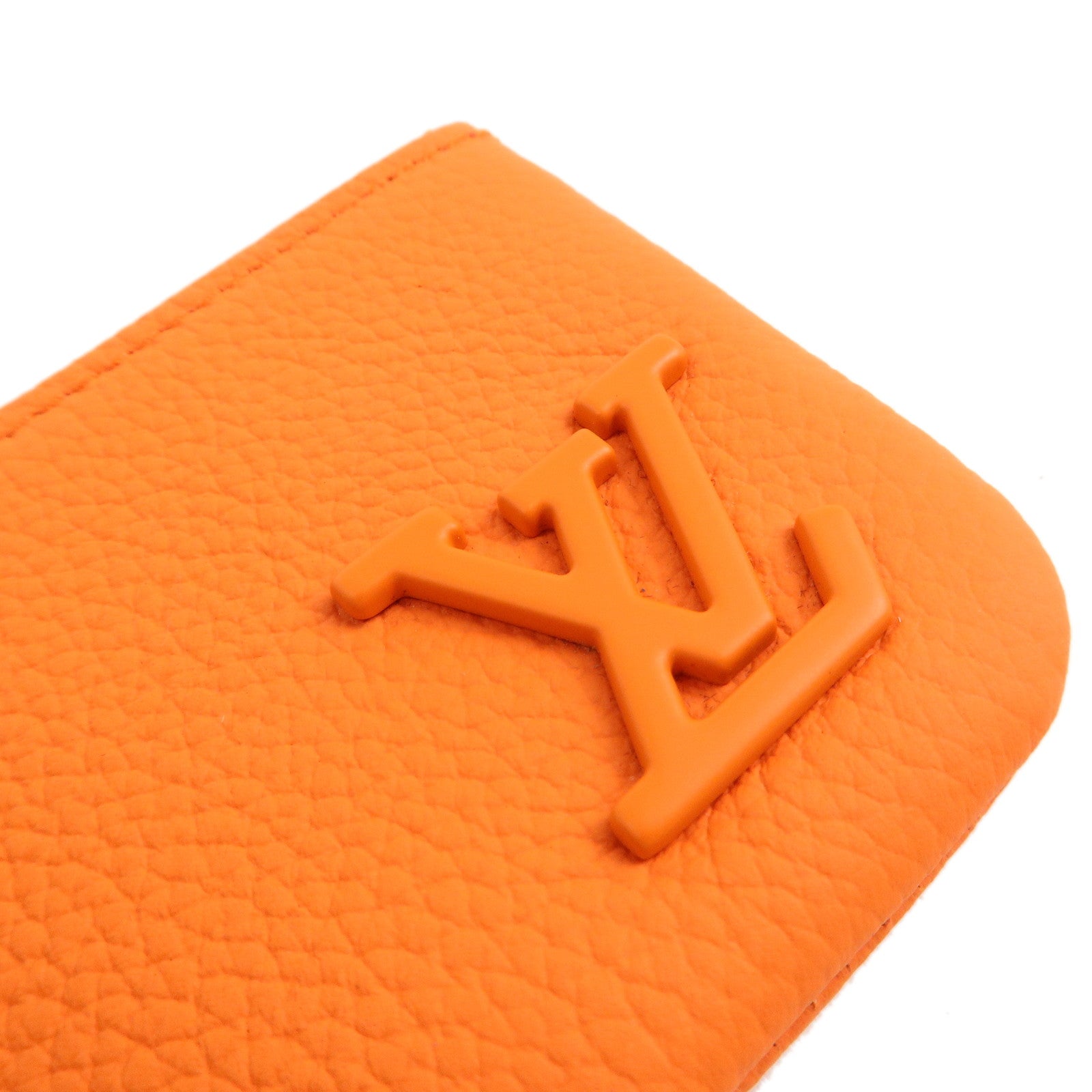 Louis Vuitton Aerogram Pochette Cles Coin Case Orange M81032 Used