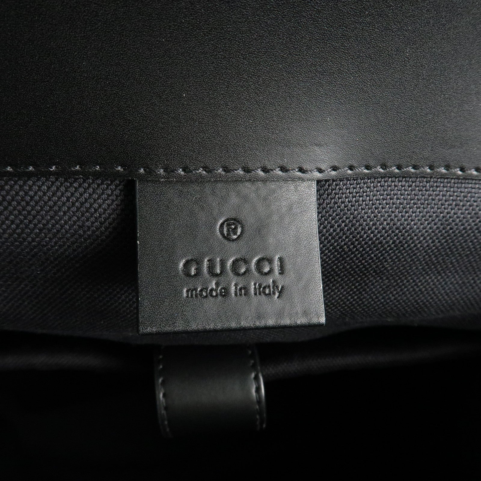 GUCCI Sherry GGSupreme Leather Backpack Rucksack Black Gray 495563 Used