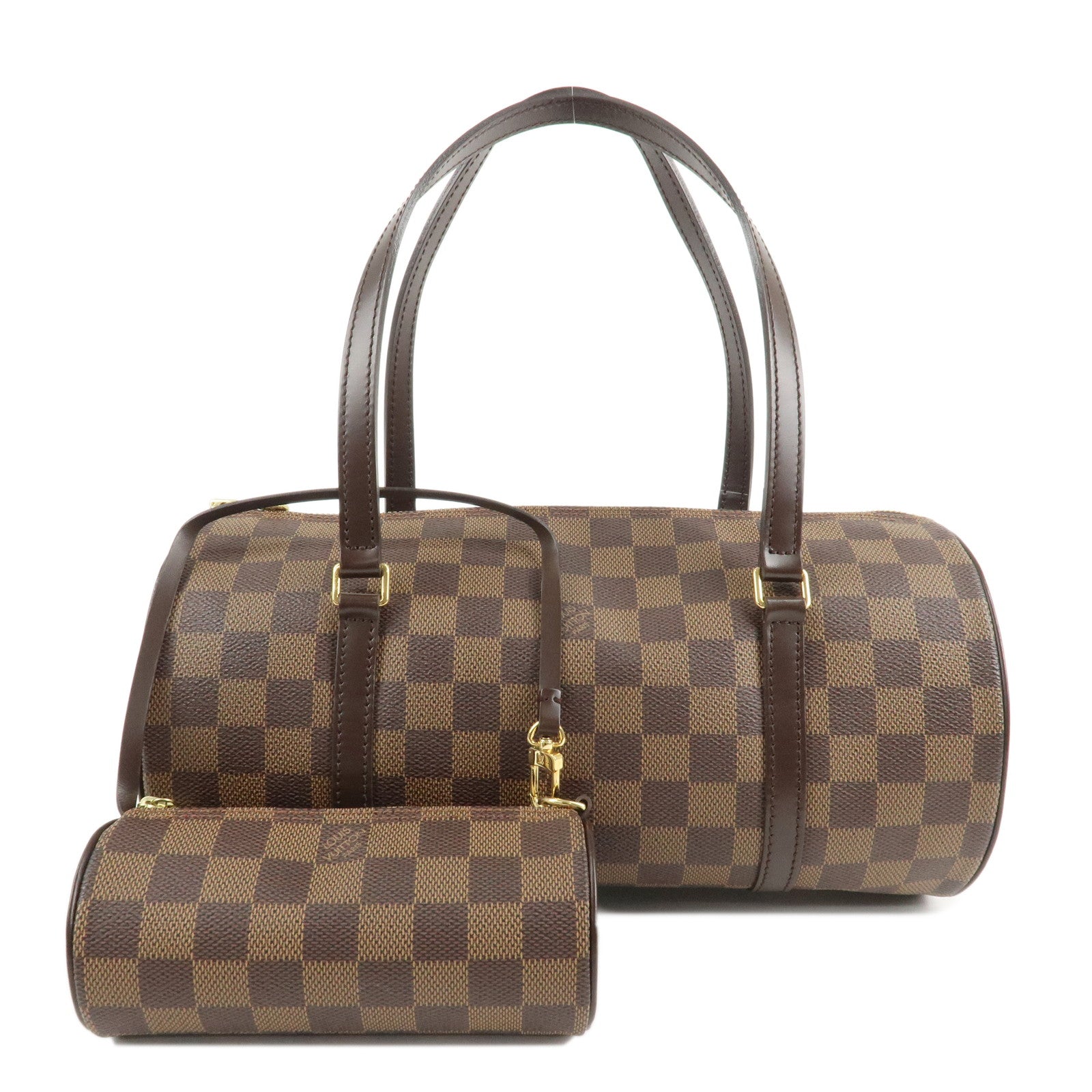 Louis-Vuitton-Damier-Papillon-30-Hand-Bag-&-Pouch-Brown-N51303