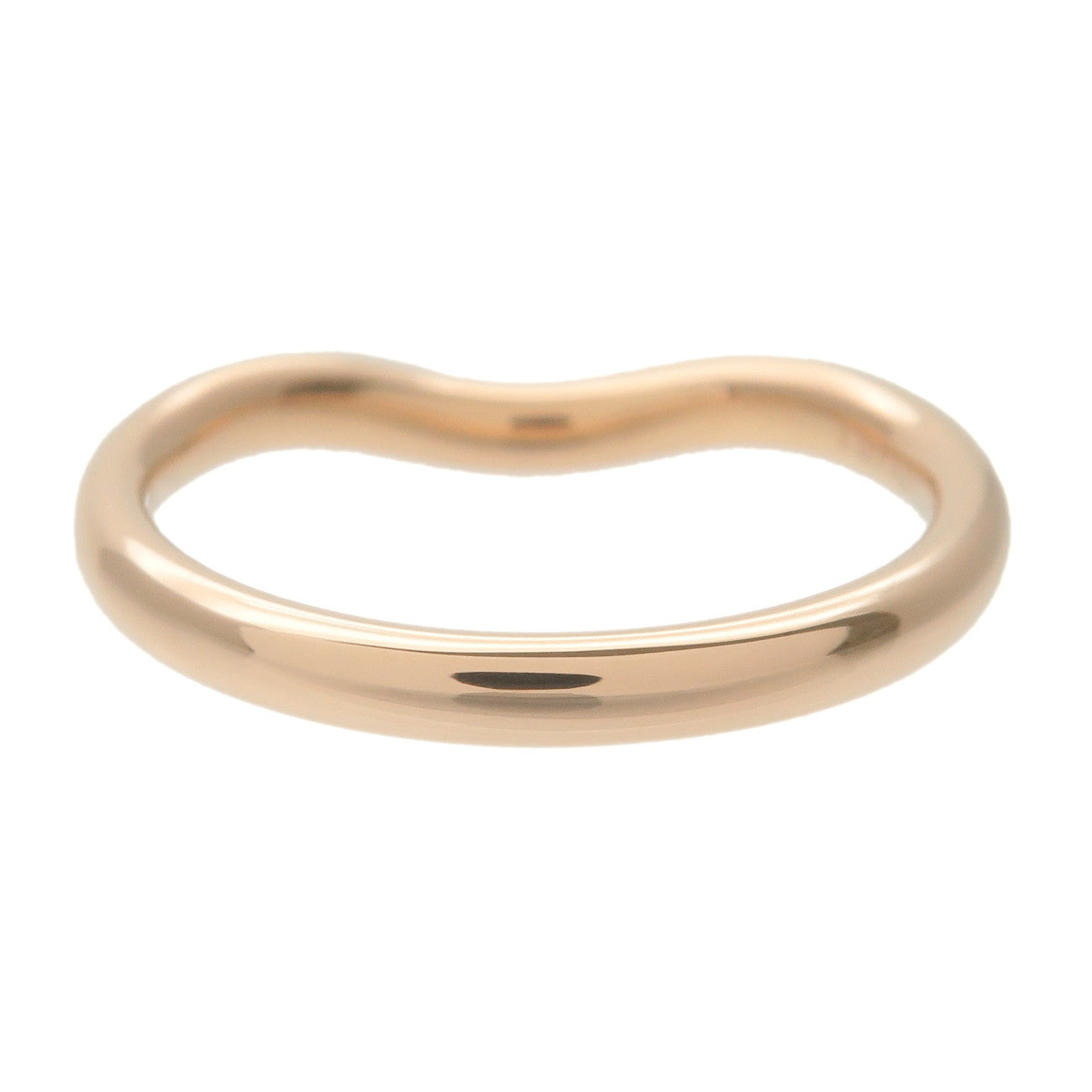 Tiffany&Co. Curved Band Ring 9P Diamond K18 750PG Rose Gold