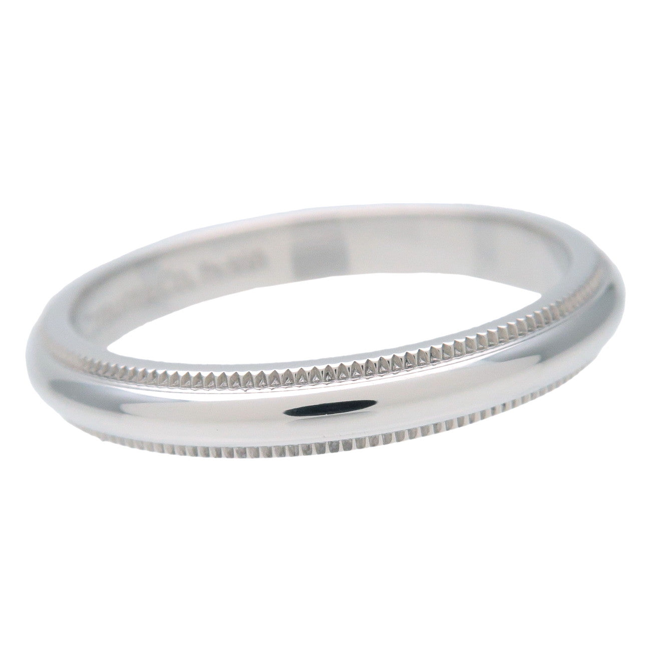 Tiffany&Co. Milgrain Band Ring PT950 Platinum US7-7.5  EU54.5