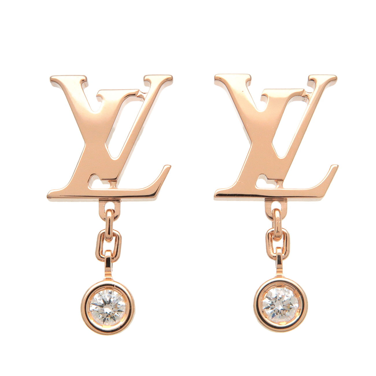 Louis-Vuitton-Puce-Idylle-Blossom-LV-Diamond-Earrings-K18YG-Q96495