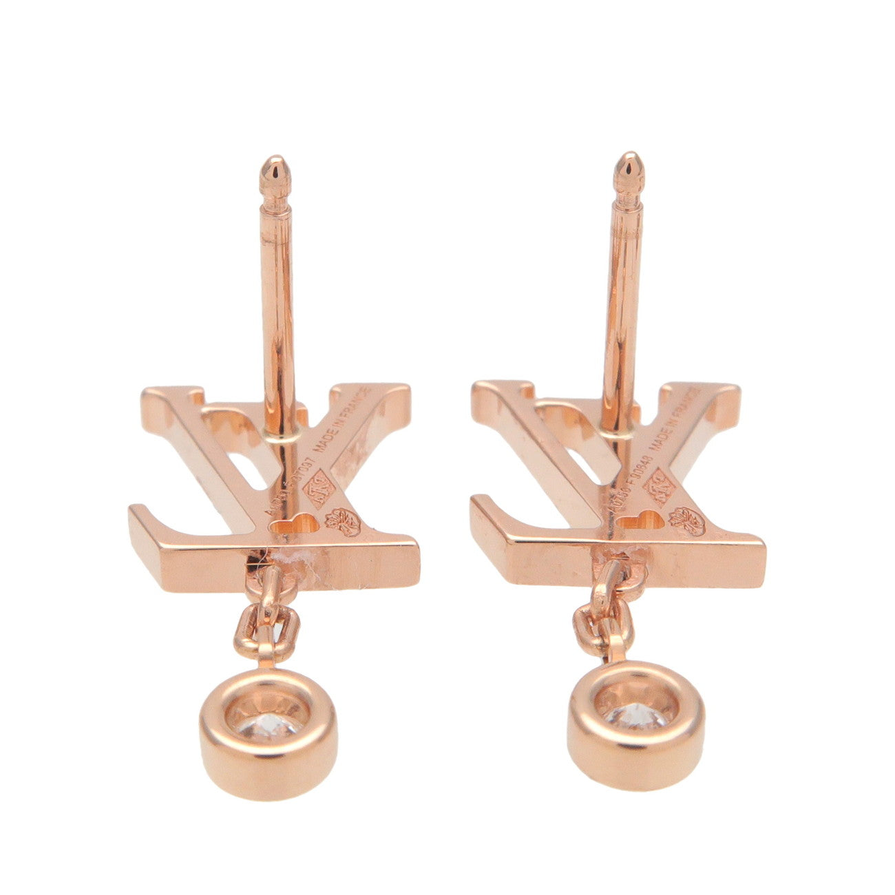 Louis Vuitton Puce Idylle Blossom LV Diamond Earrings K18YG Q96495