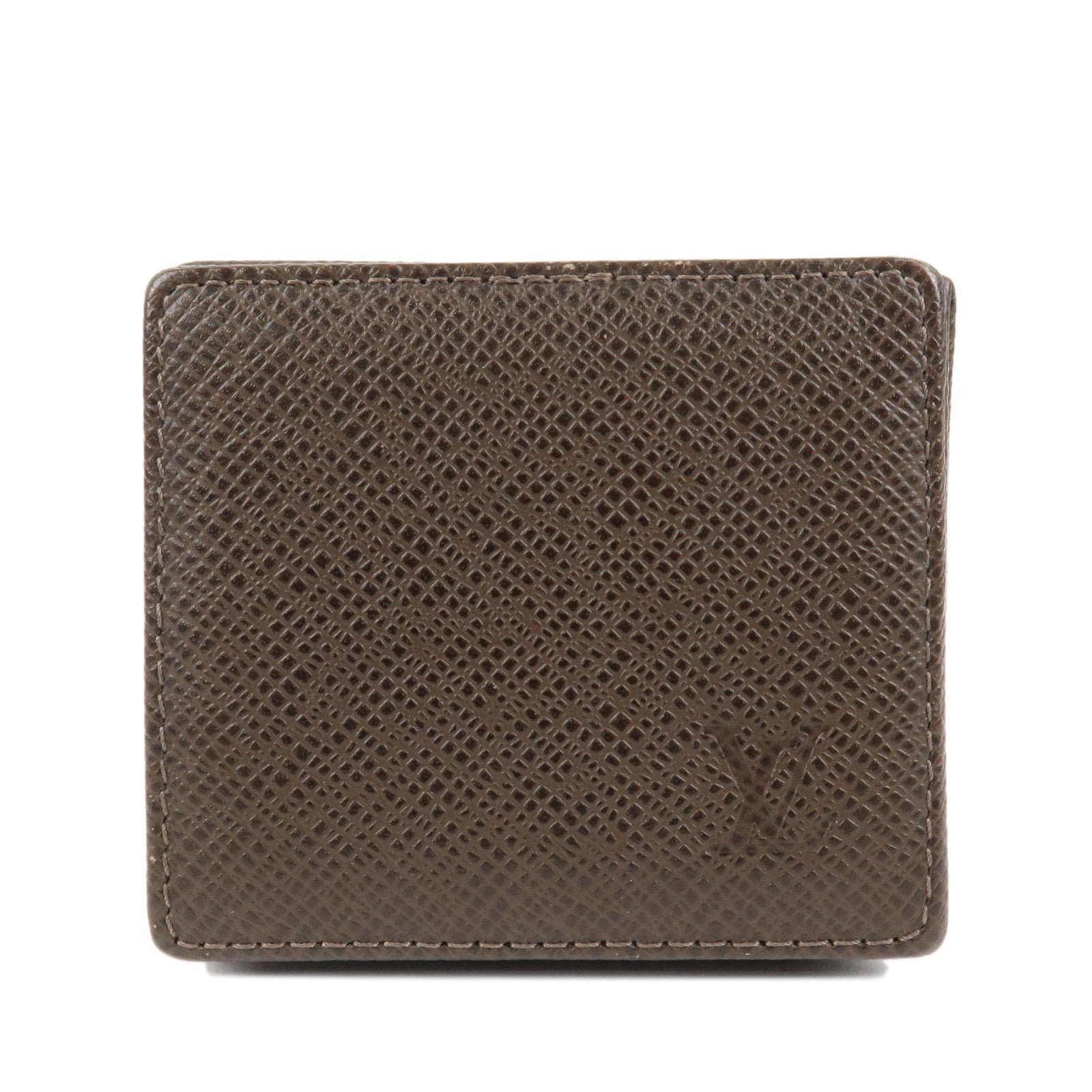 Louis-Vuitton-Taiga-Porte-Monnaie-Bowatt-Coin-Case-Brown-M30388