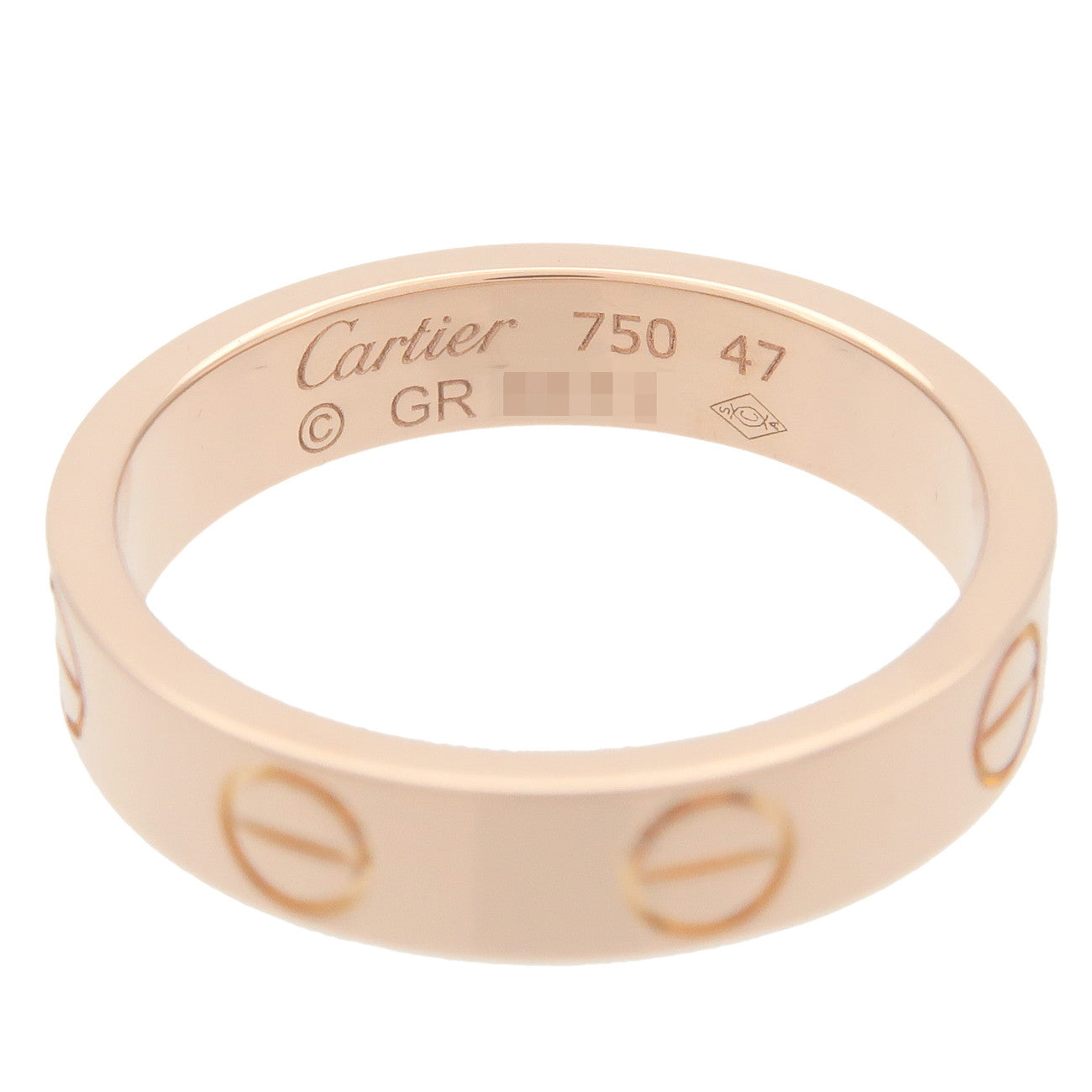 Cartier Cartier Mini Love Ring K18 750PG Rose Gold #47 US4-4.5