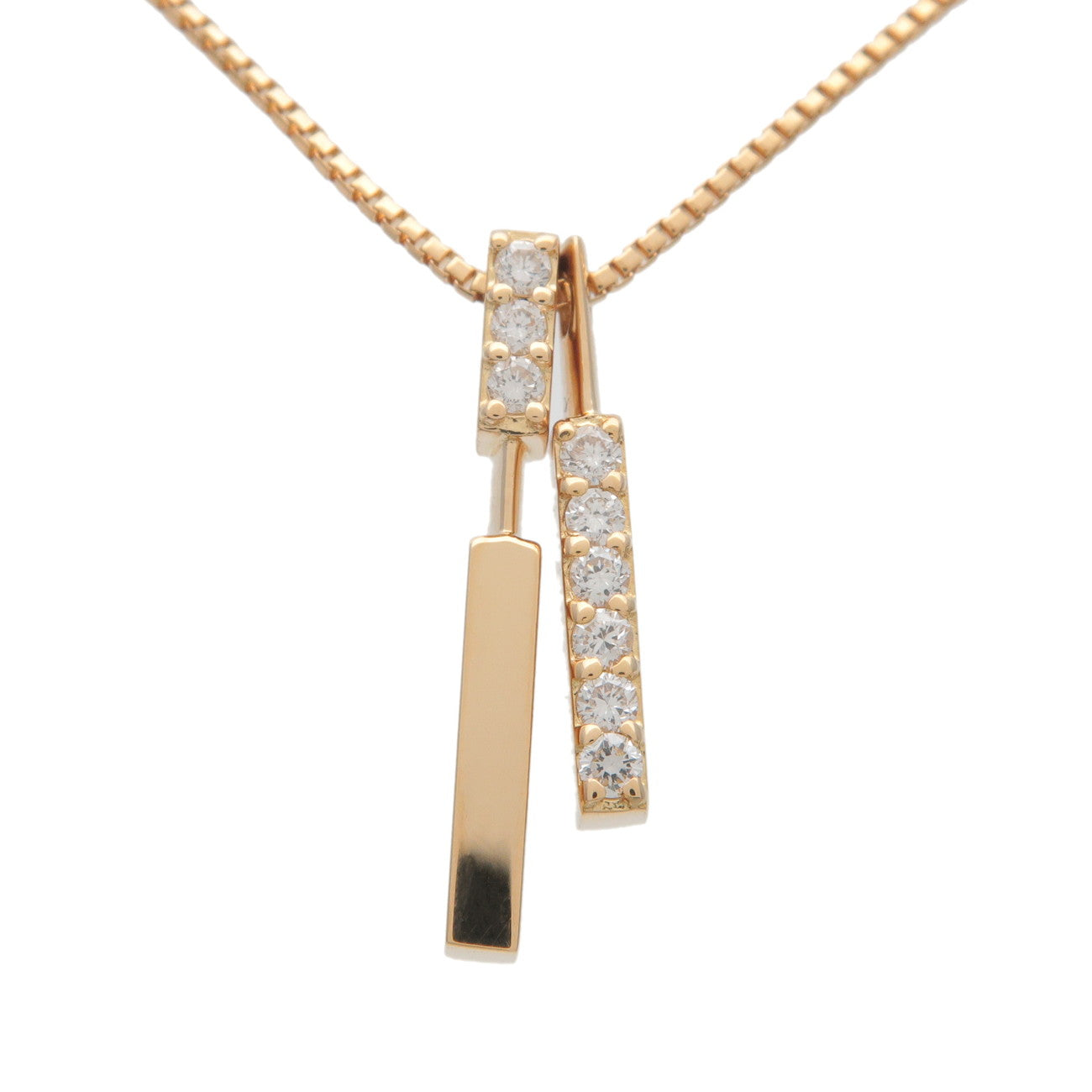 STAR-JEWELRY-9P-Diamond-Necklace-0.09ct-K18-750YG-Yellow-Gold