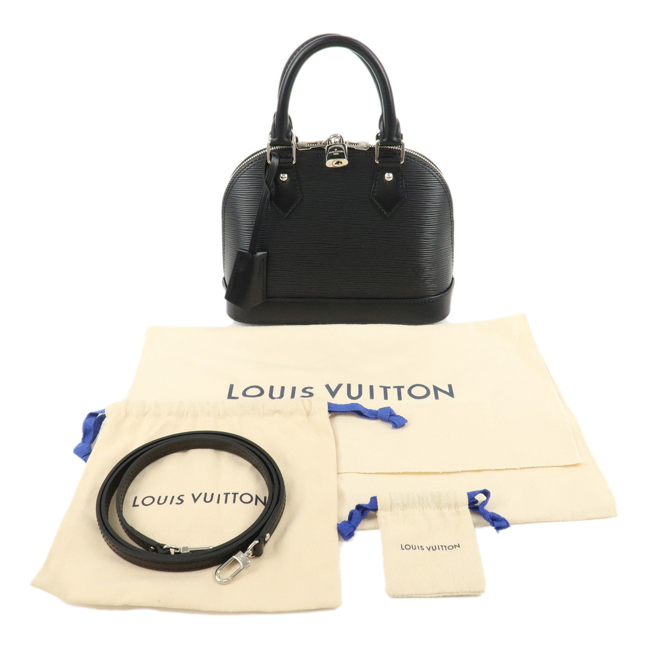 Louis Vuitton Epi Alma BB 2Way Shoulder Bag Noir Black M40862 Used