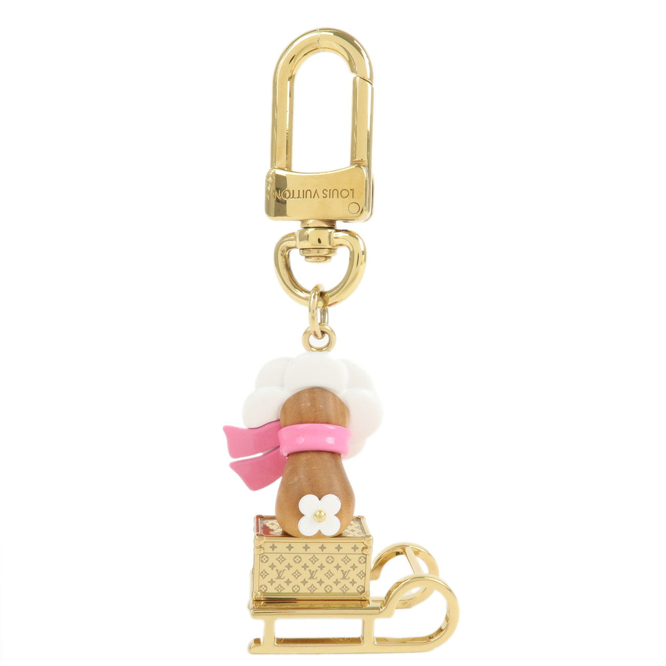 Louis Vuitton Petula Thread Key Charm Bag Charm Gold M01437 Used