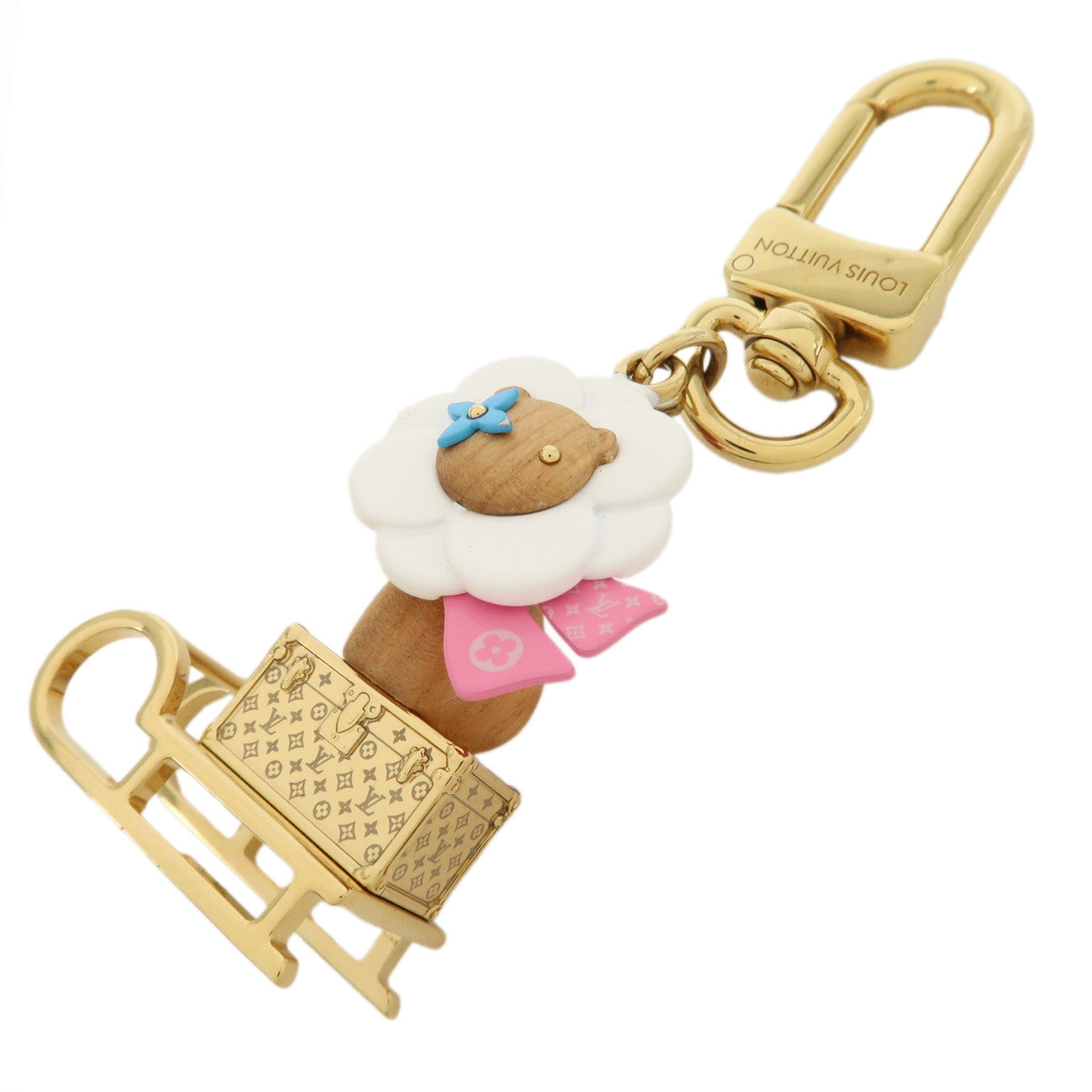 Louis Vuitton Petula Thread Key Charm Bag Charm Gold M01437 Used