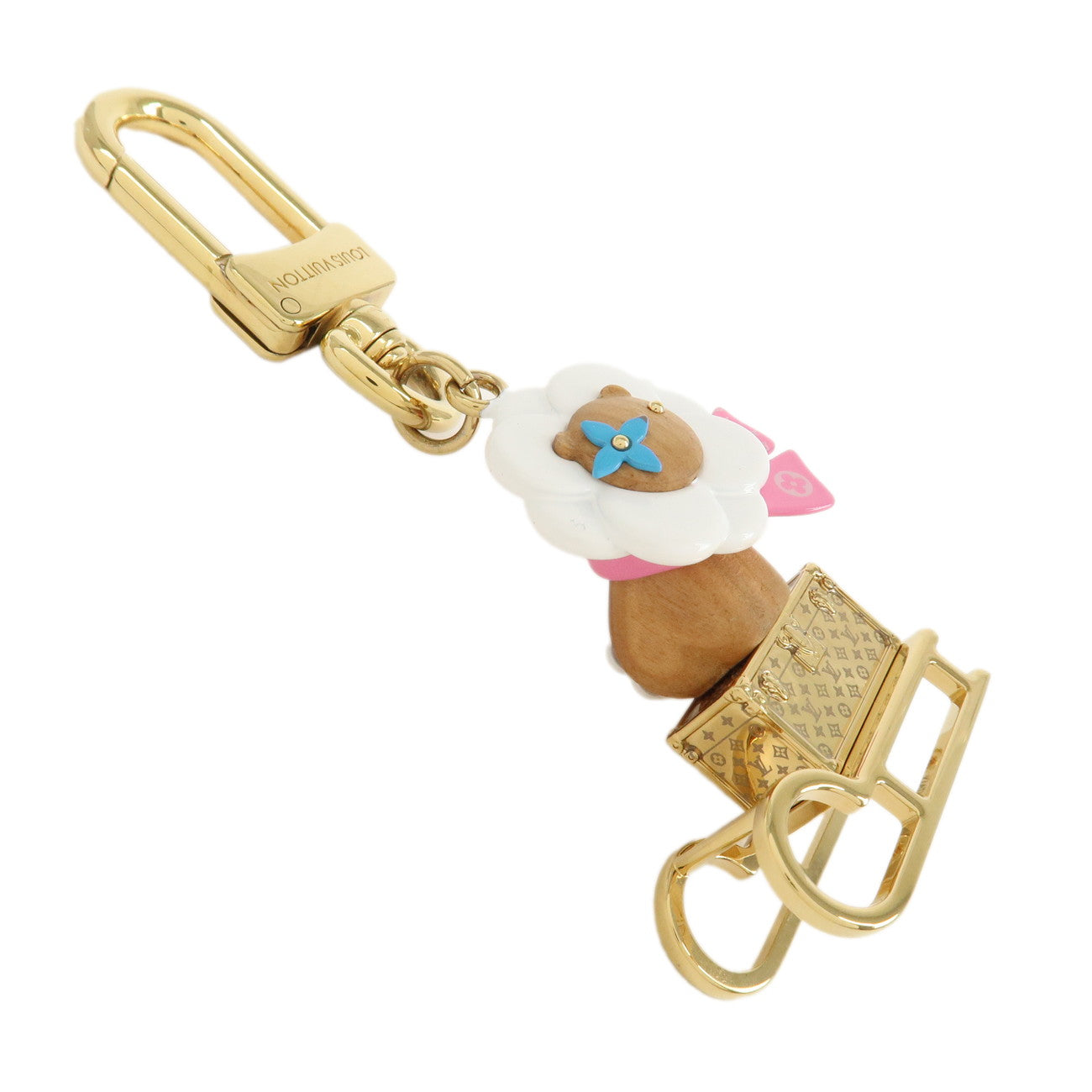 Louis Vuitton Petula Thread Key Charm Bag Charm Gold M01437 Used