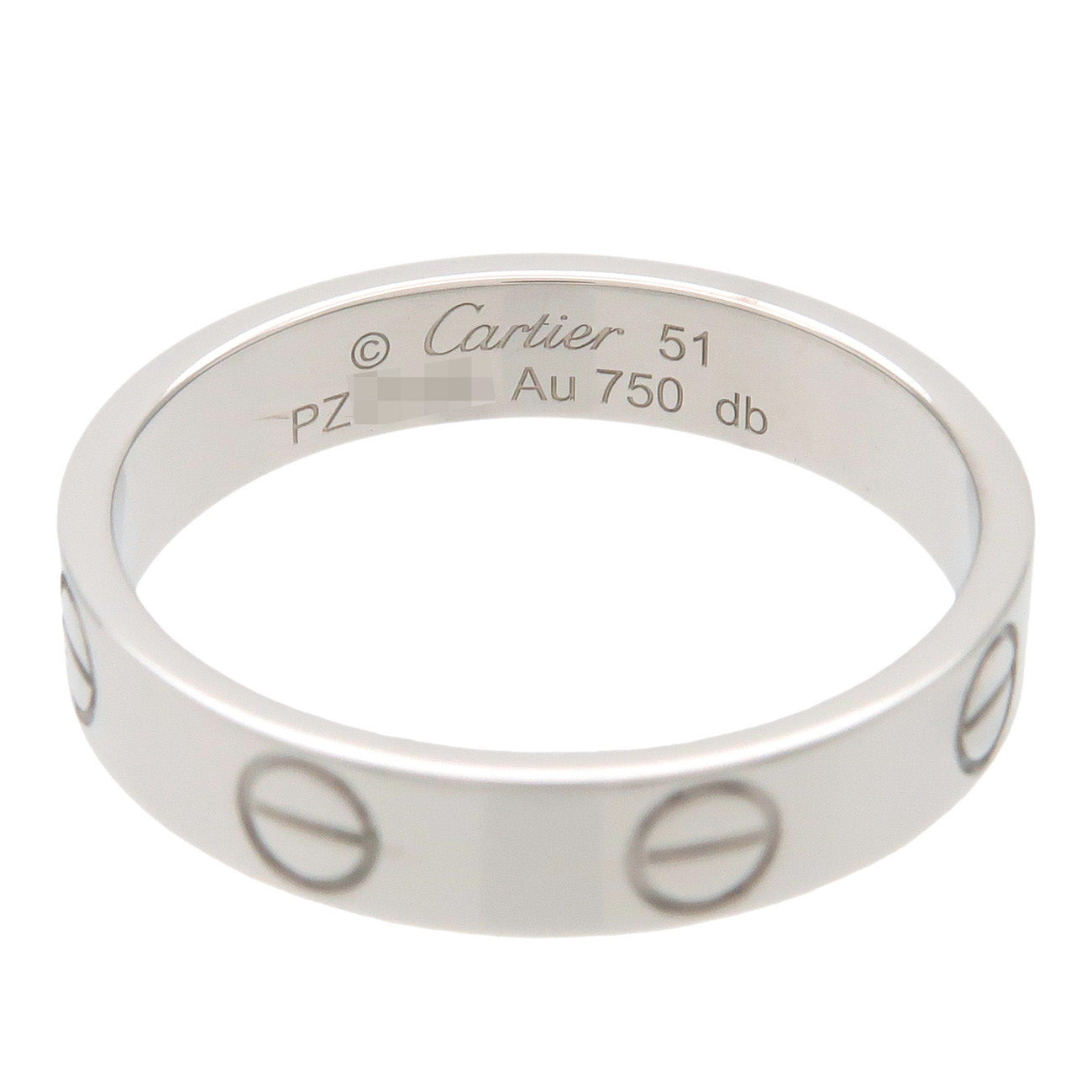 Cartier Mini Love Ring #51 US5.5-6 EU51 K18WG White Gold