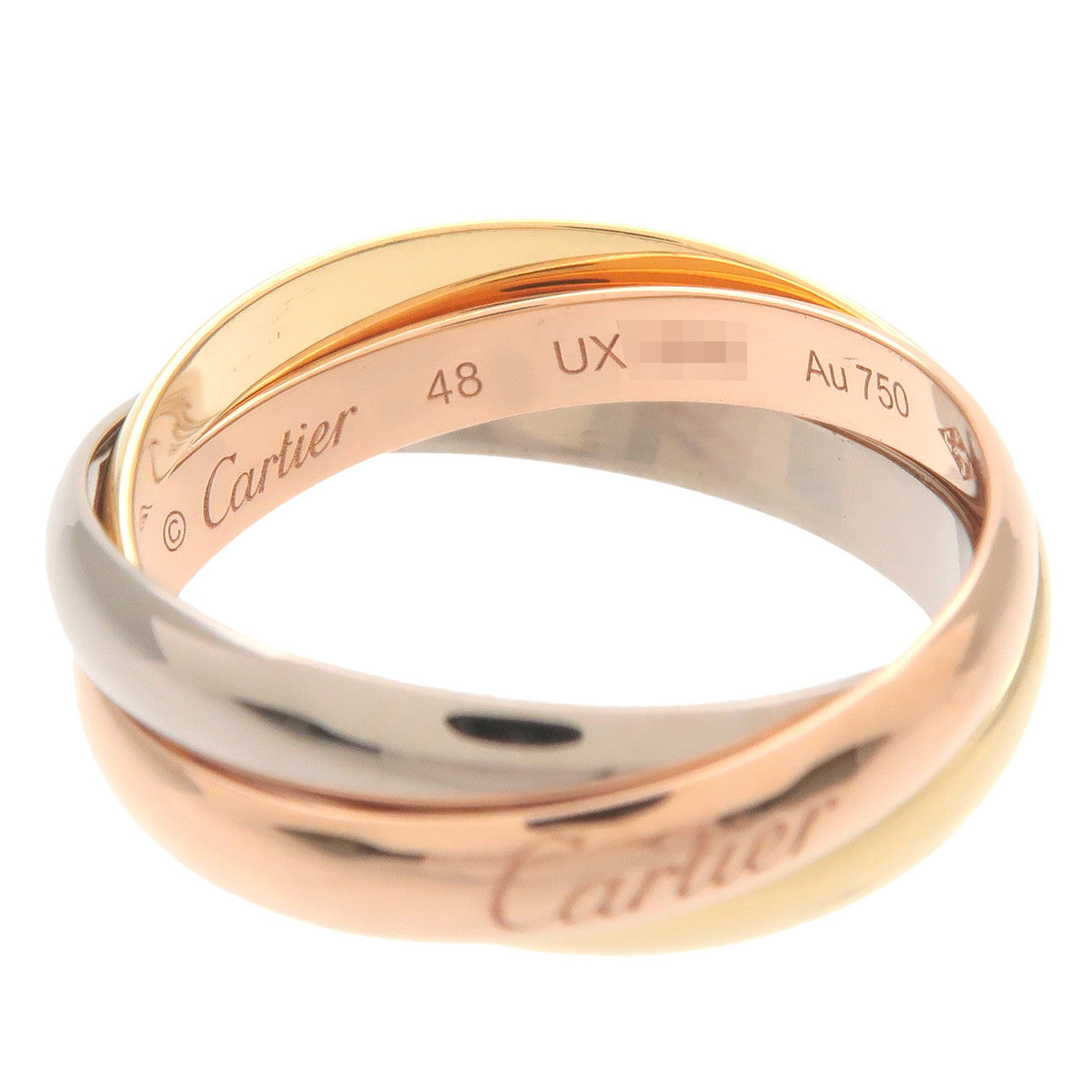 Cartier Cartier Trinity Ring SM K18 750YG/WG/PG #48 US#4.5