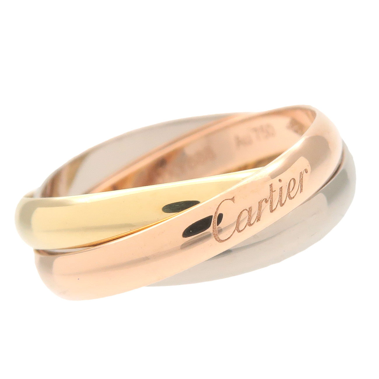 Cartier Cartier Trinity Ring SM K18 750YG/WG/PG #48 US#4.5