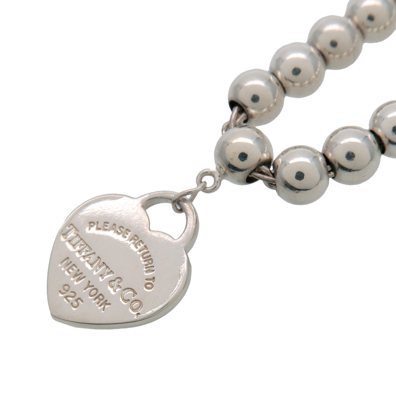 Tiffany&Co. Return to Tiffany Mini Heart Tag Beads Bracelet SV925