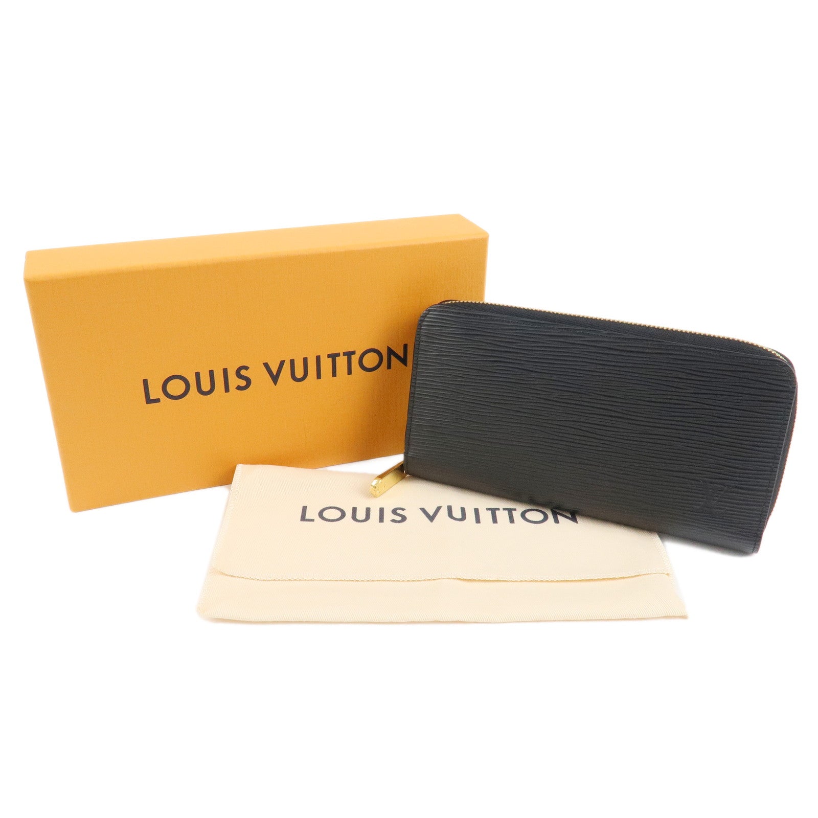 Louis Vuitton Epi Zippy Wallet Long Wallet Noir Black M61857