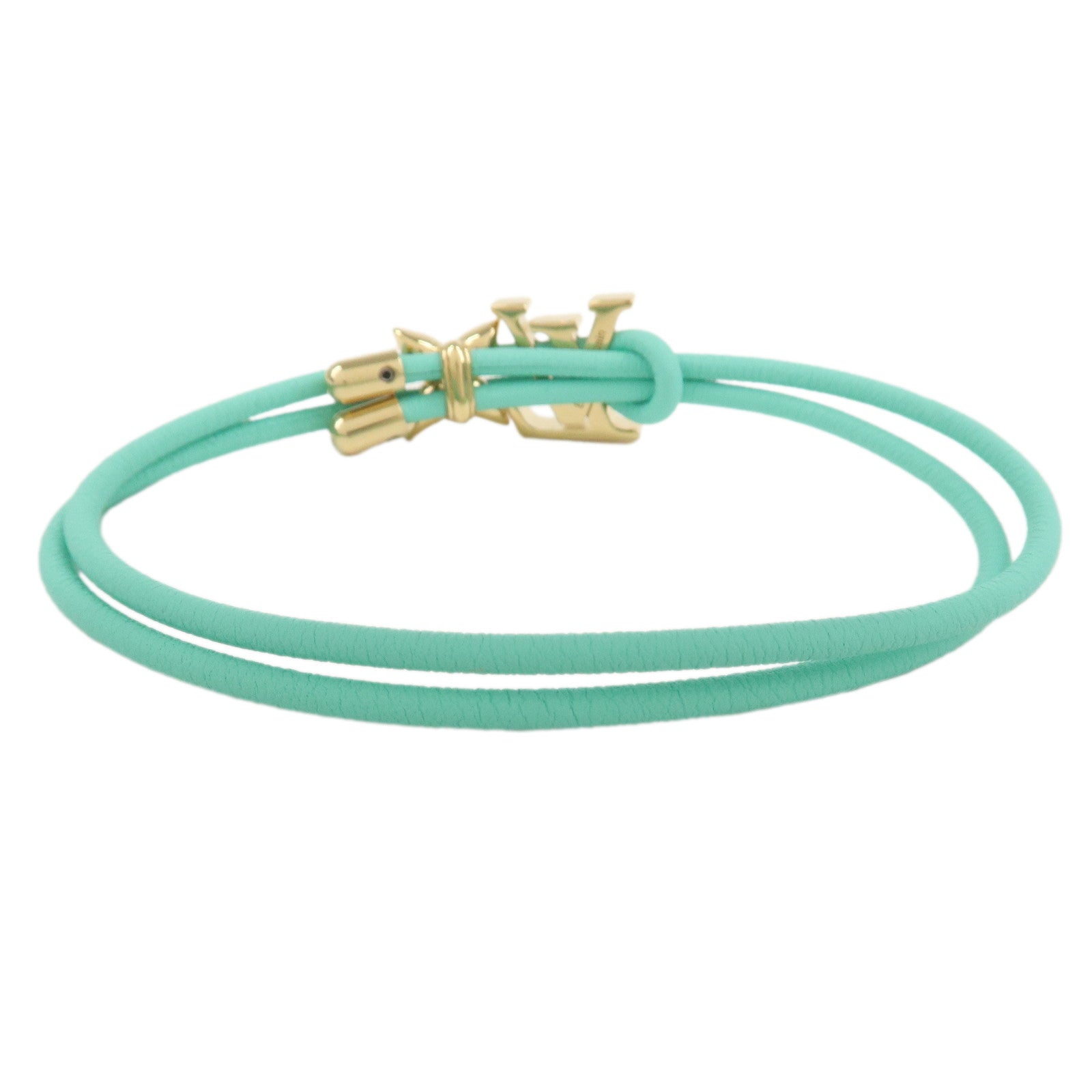 Louis Vuitton LV Bloom Leather Bracelet Blue Lagoon M0973Z