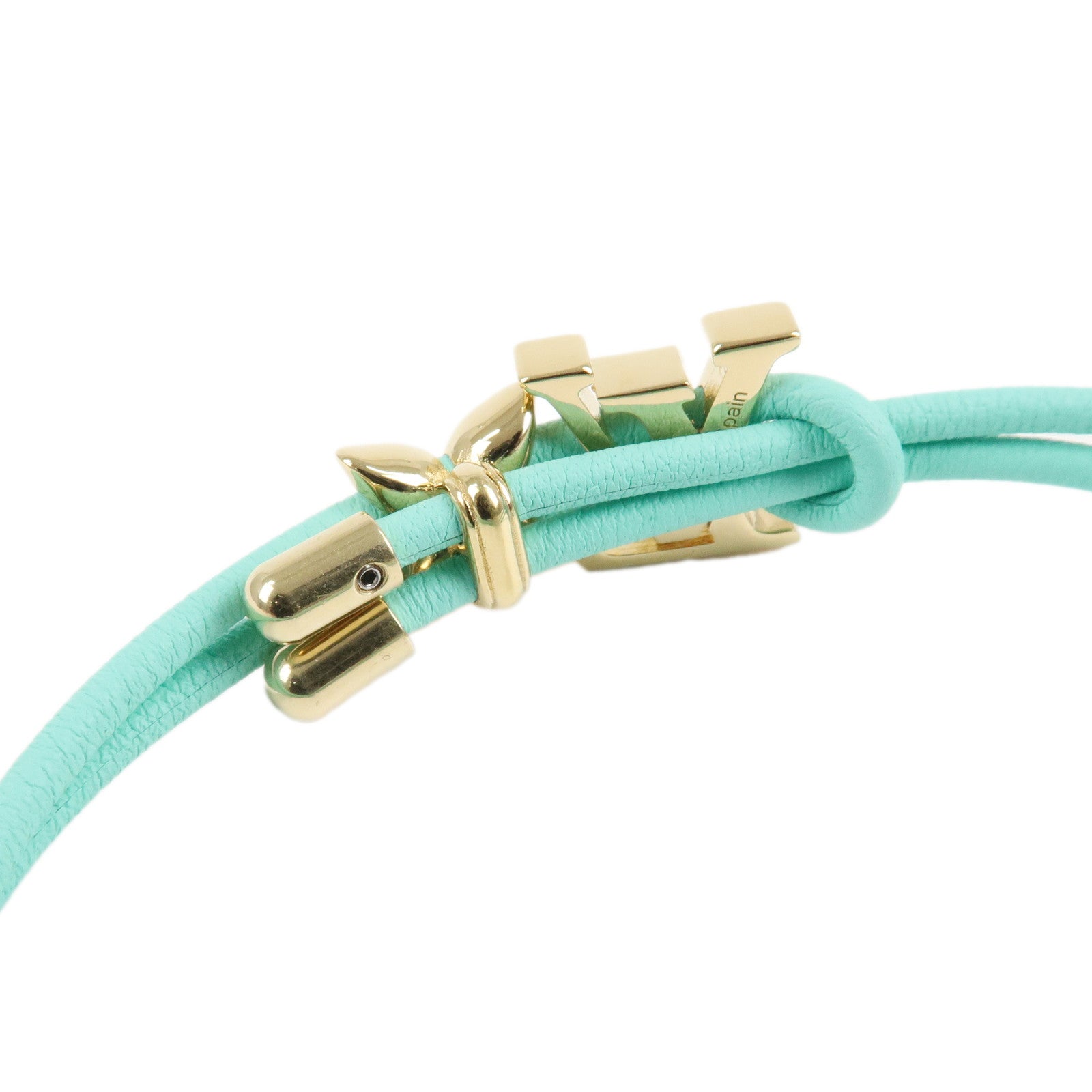 Louis Vuitton LV Bloom Leather Bracelet Blue Lagoon M0973Z