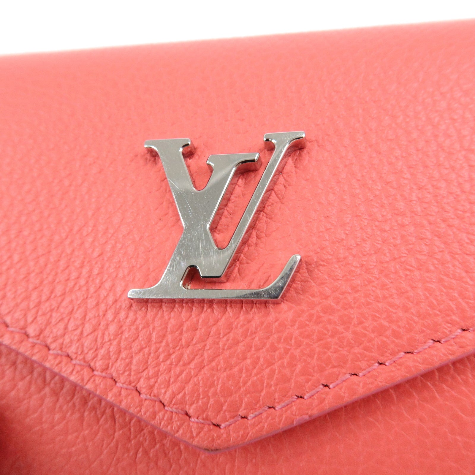 Louis Vuitton Portefeuille Lock Mini Tri-fold Wallet Pink M67858 Used