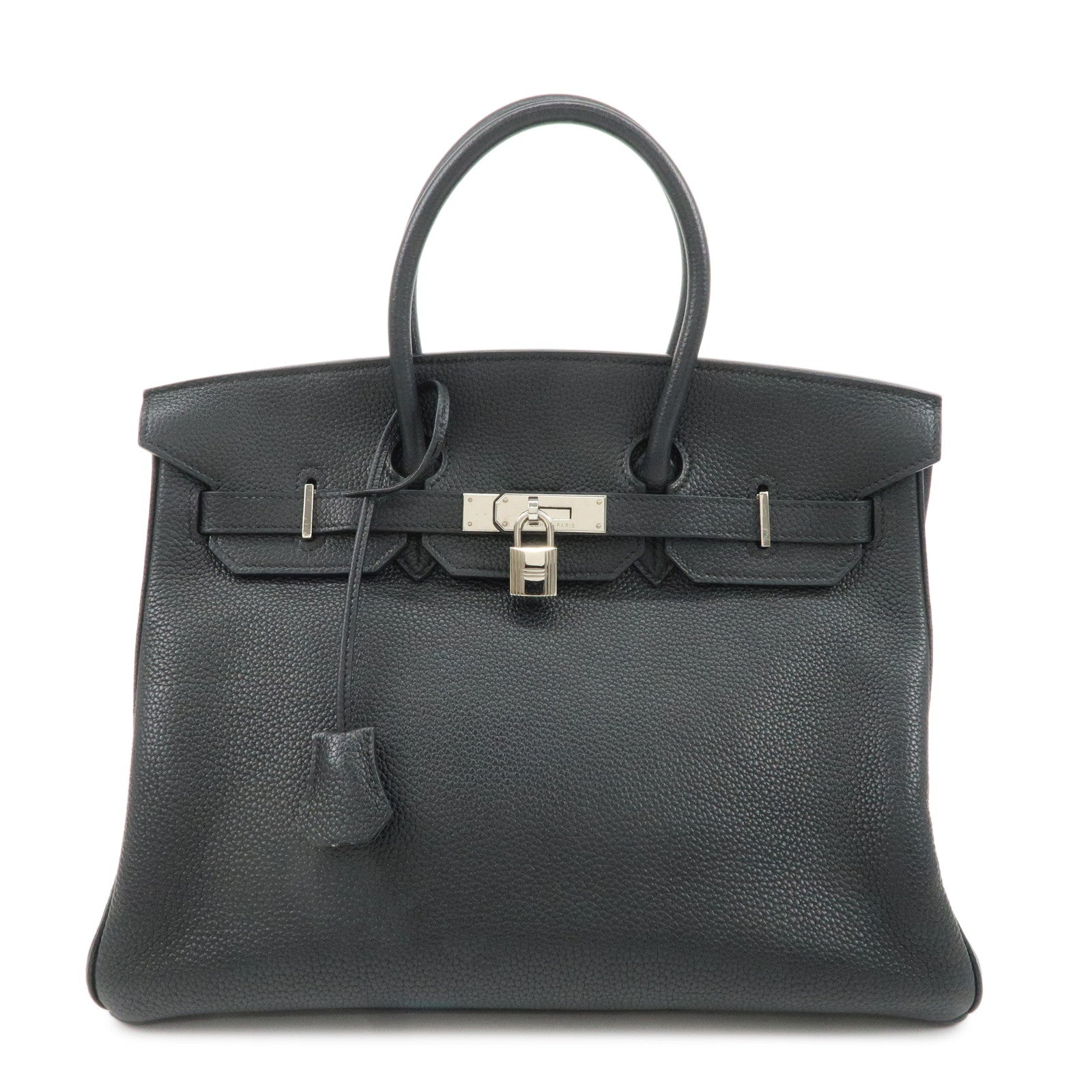 HERMES-Togo-Birkin-35-H-Stamped-Hand-Bag-Balck