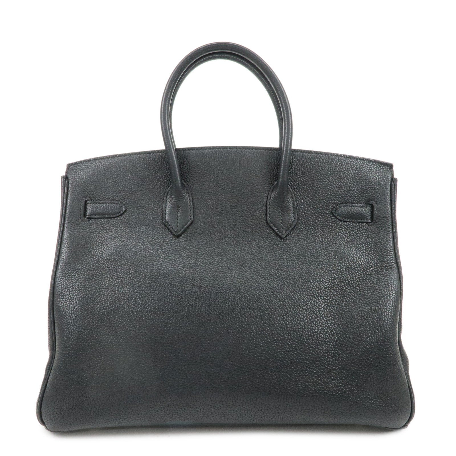 HERMES Togo Birkin 35 H Stamped Hand Bag Balck Used