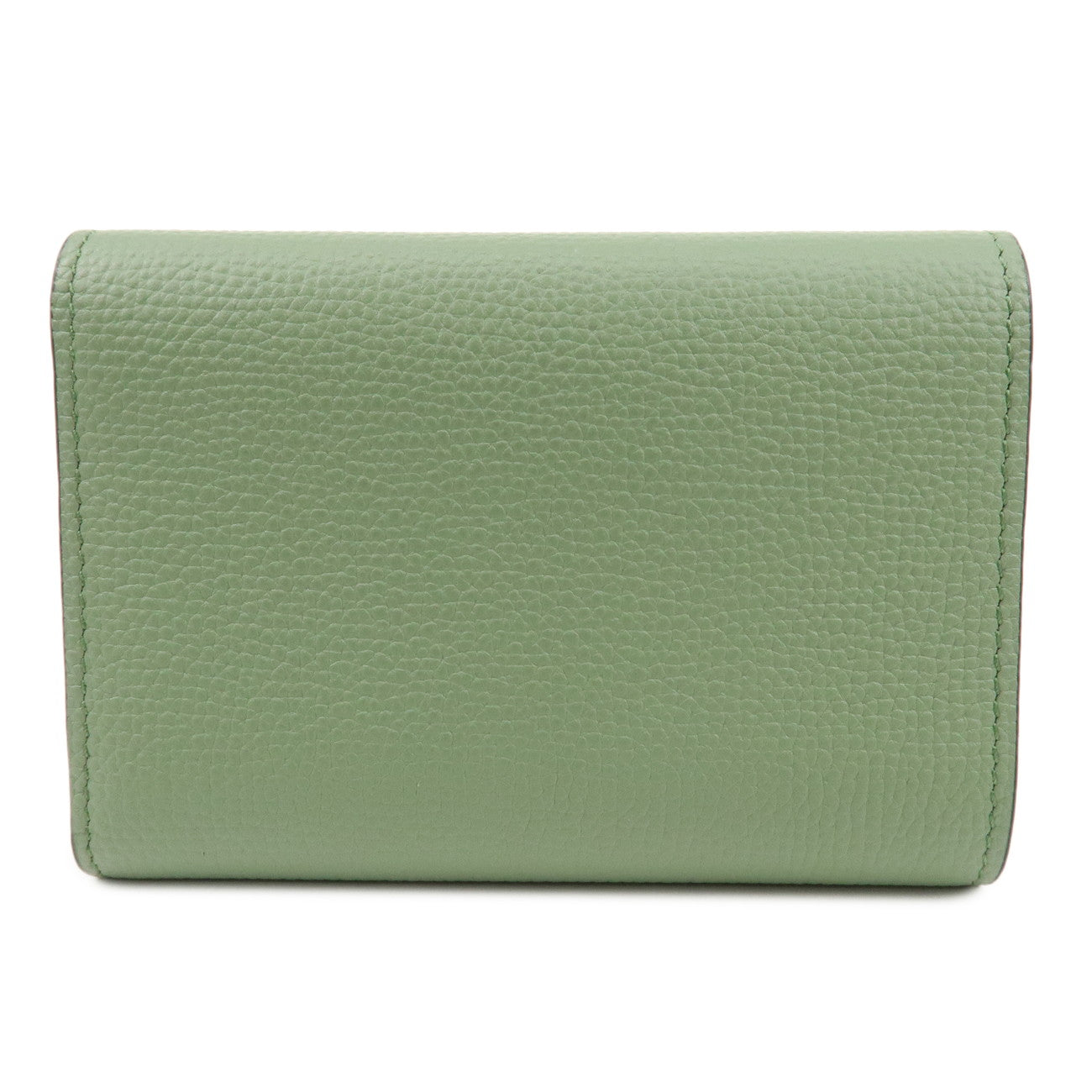 LOEWE Anagram Leather Bi-fold Wallet Green Used