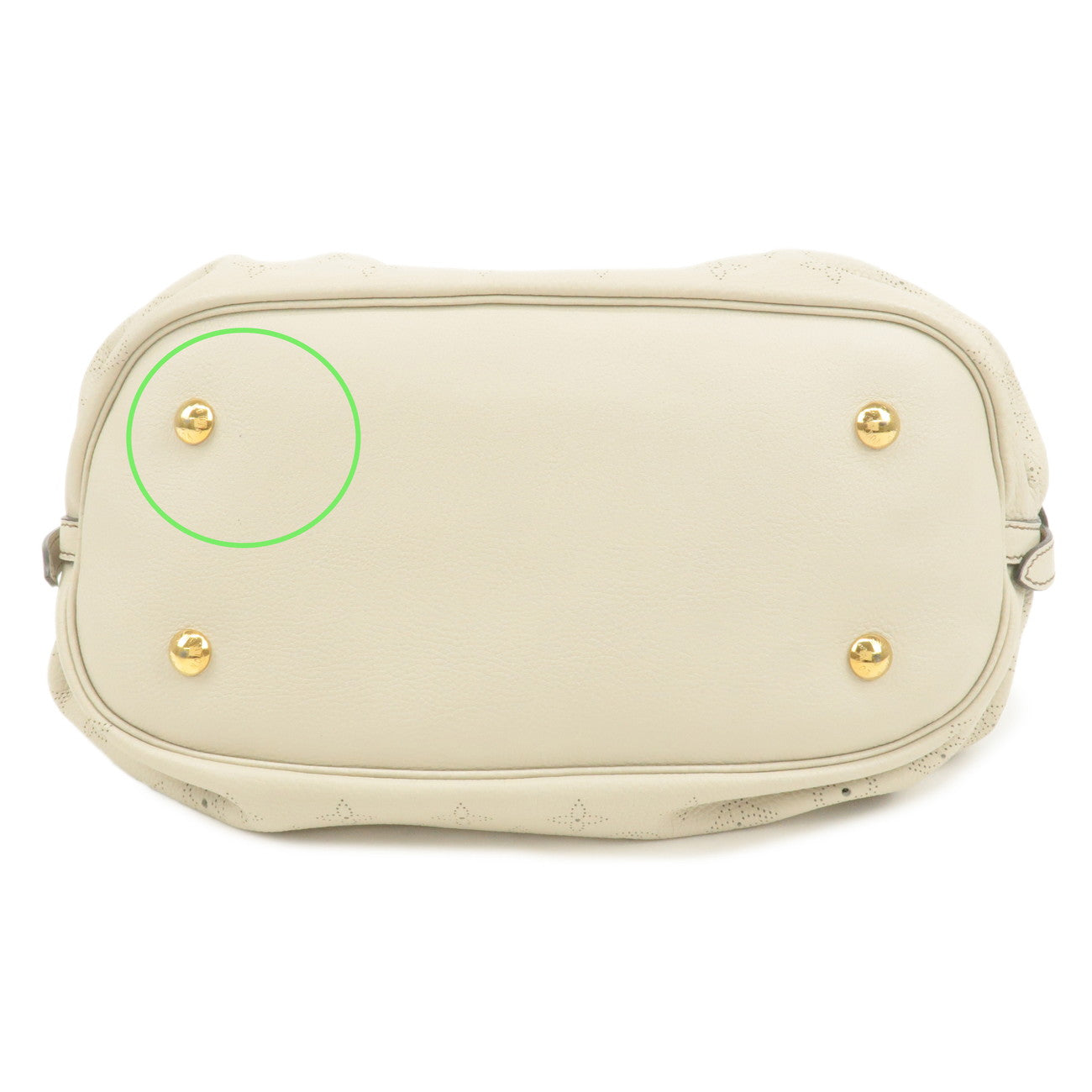 Louis Vuitton Monogram Mahina XL Shoulder Bag Cream M93059 Used