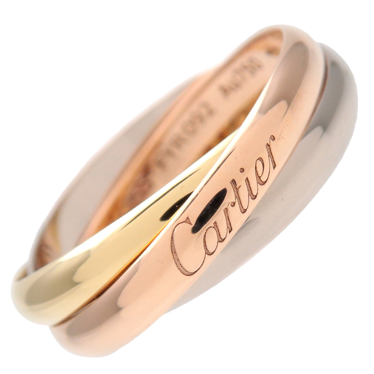 Cartier-Trinity-Ring-SM-K18-750YG/WG/PG-#53-US#6.5