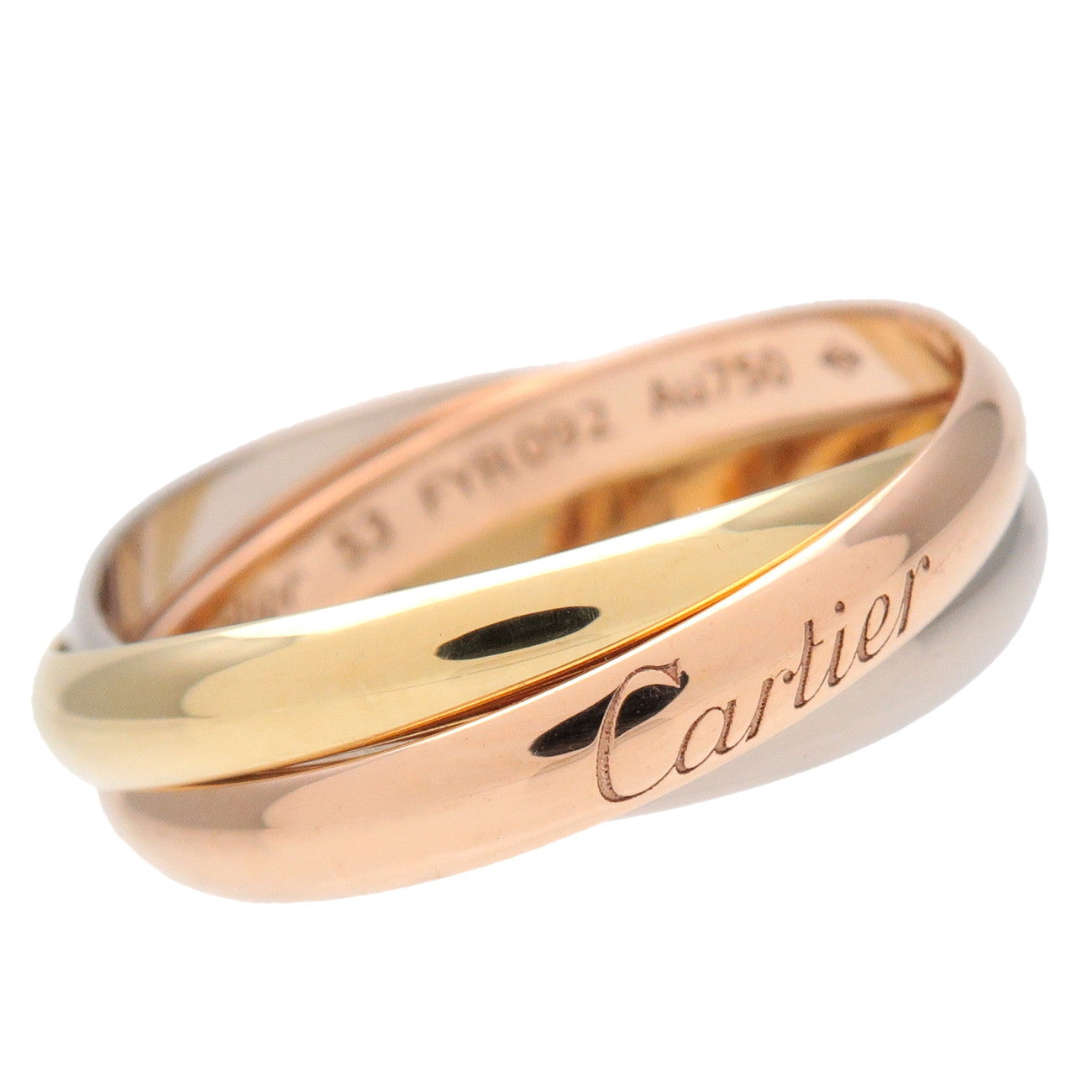 Cartier Trinity Ring SM K18 750YG/WG/PG #53 US#6.5 Used