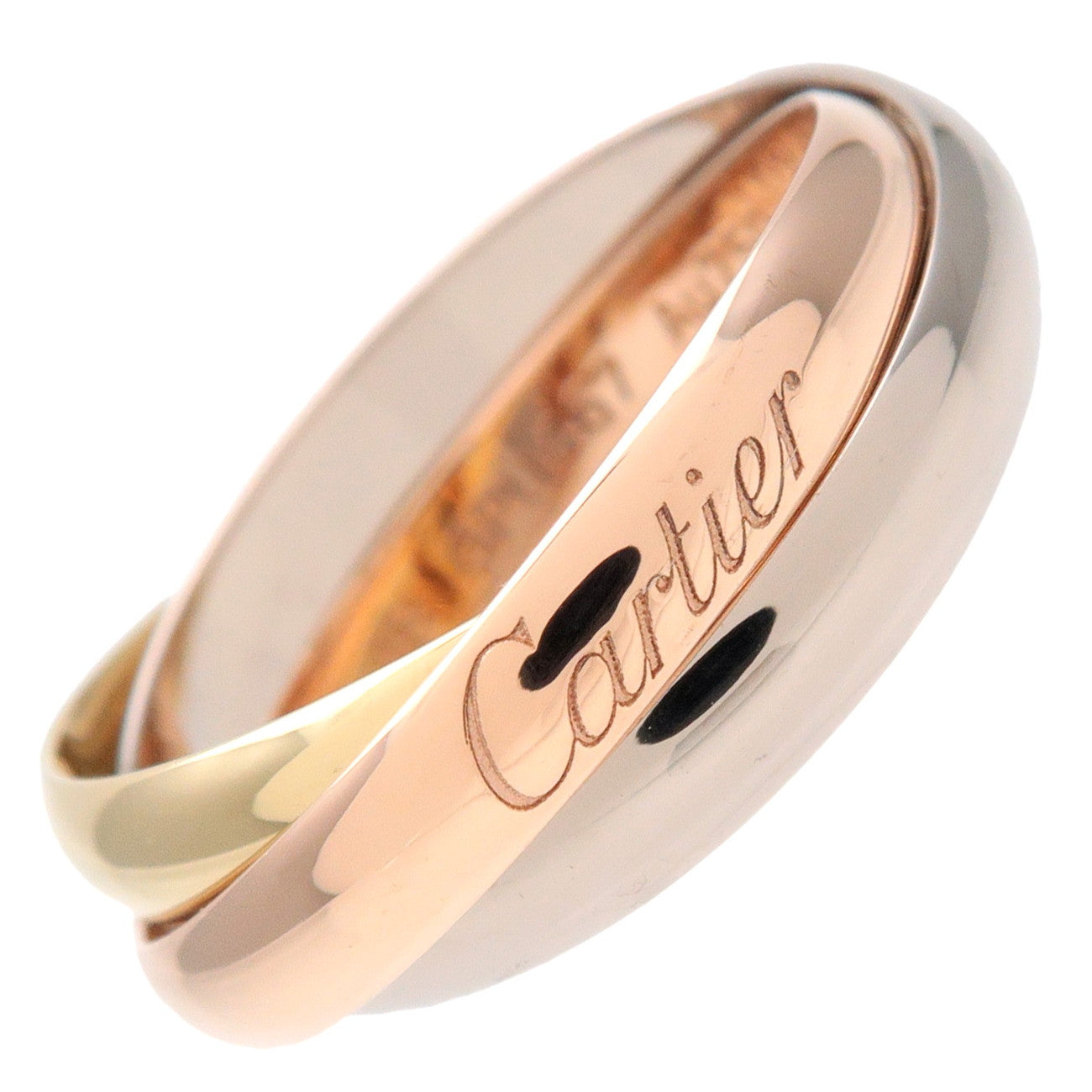 Cartier-Trinity-Ring-SM-K18-750YG/WG/PG-#48-US#4.5-5