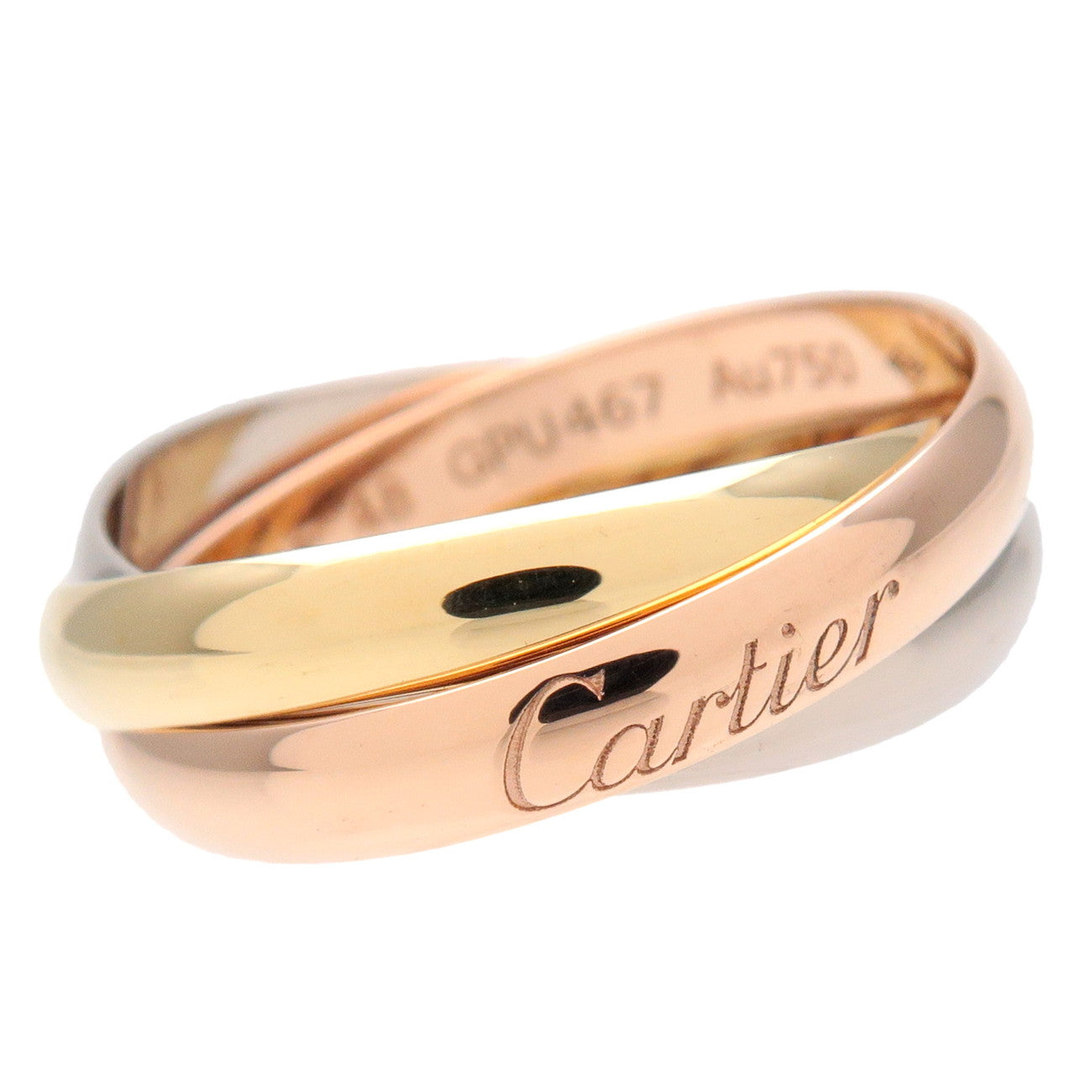 Cartier Trinity Ring SM K18 750YG/WG/PG #48 US#4.5-5 Used