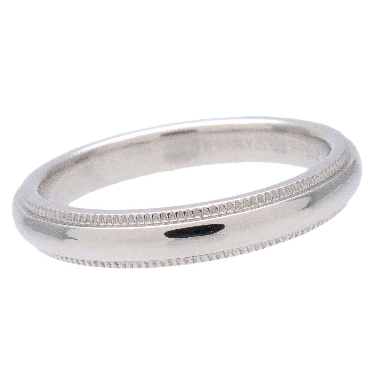 Tiffany&Co. Milgrain Band Ring PT950 Platinum #10 US5-5.5 EU50