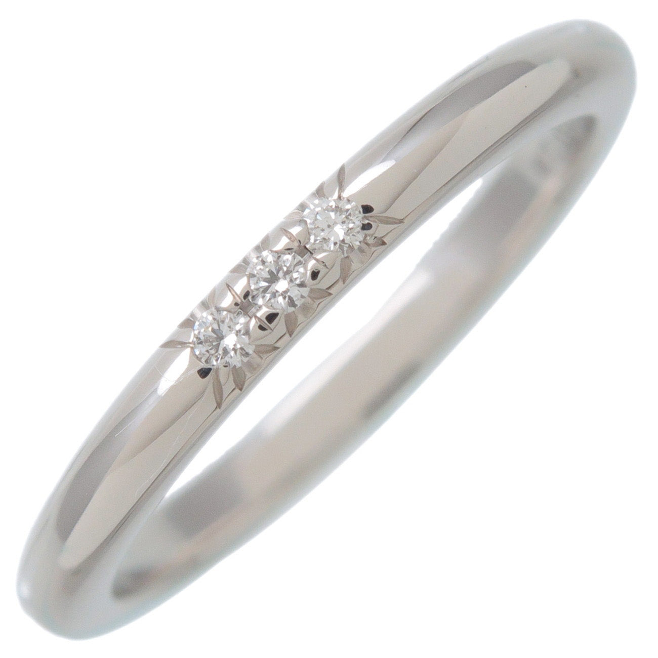 Tiffany&Co.-Classic-Band-3P-Diamond-RIng-PT950-Platinum-US4-4.5