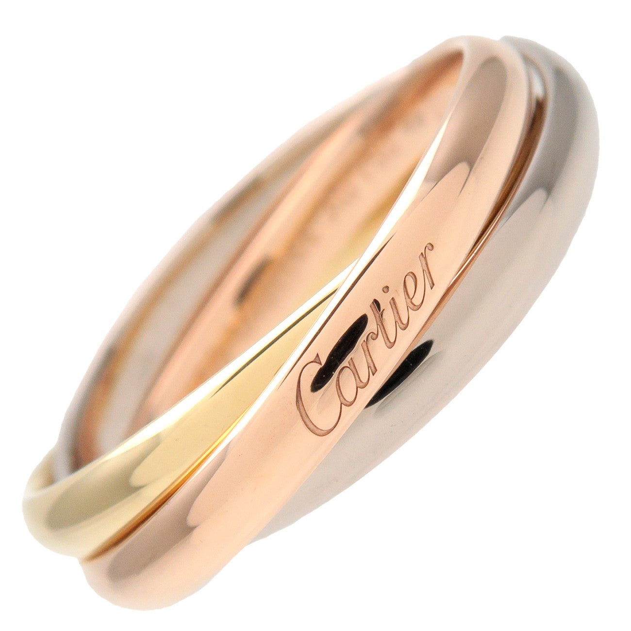 Cartier-Trinity-Ring-SM-K18-750YG/WG/PG-#53-US#6.5