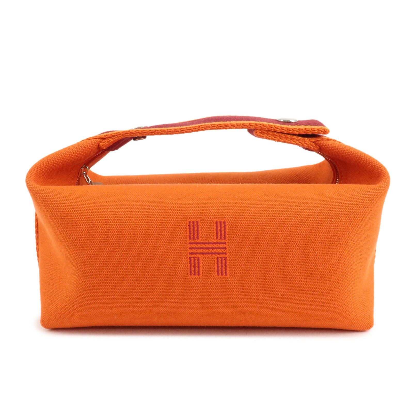 HERMES-Bride-A-Brac-PM-Canvas-Hand-Bag-Feu-Orange