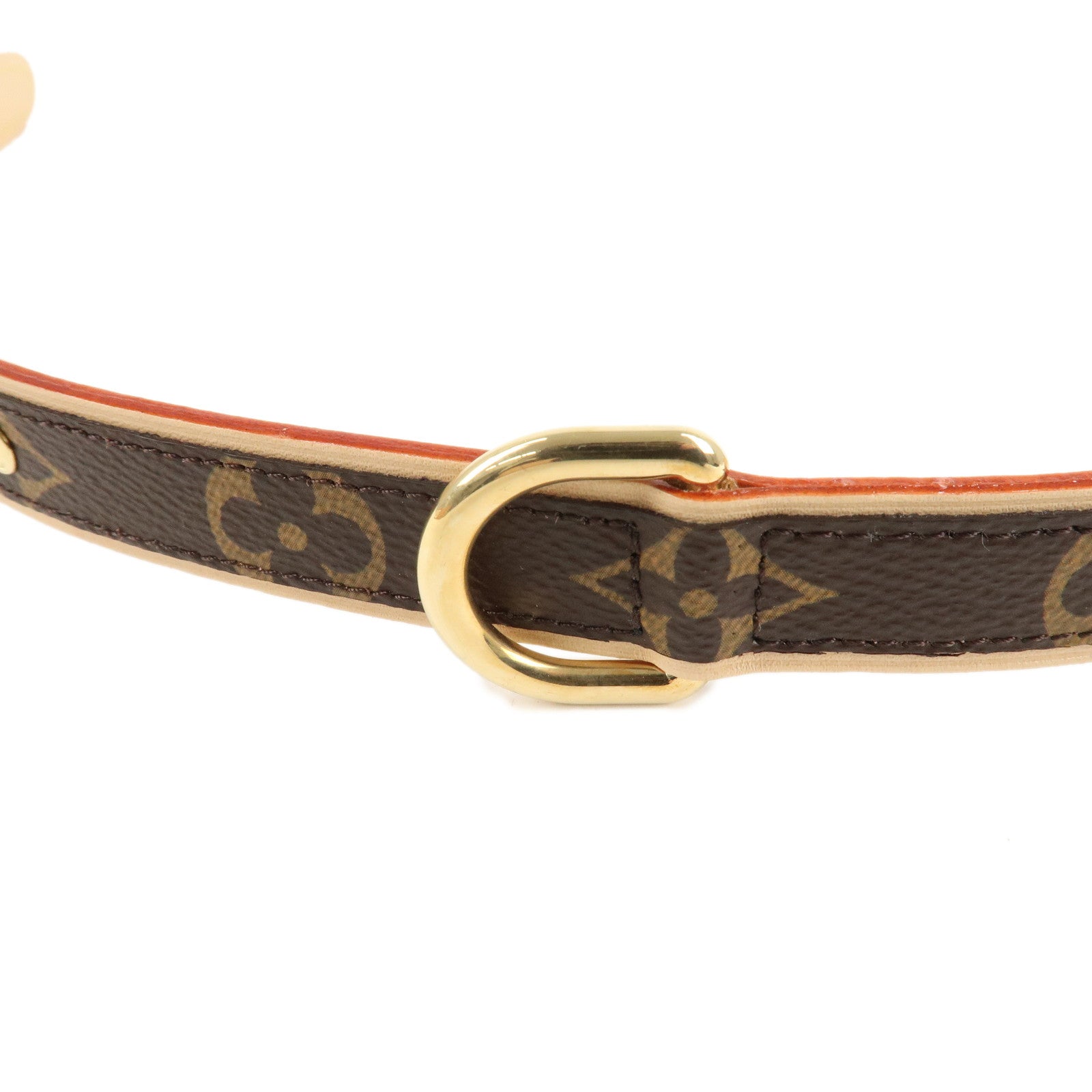 Louis Vuitton Monogram Dog Collar MM Brown M82100 Used