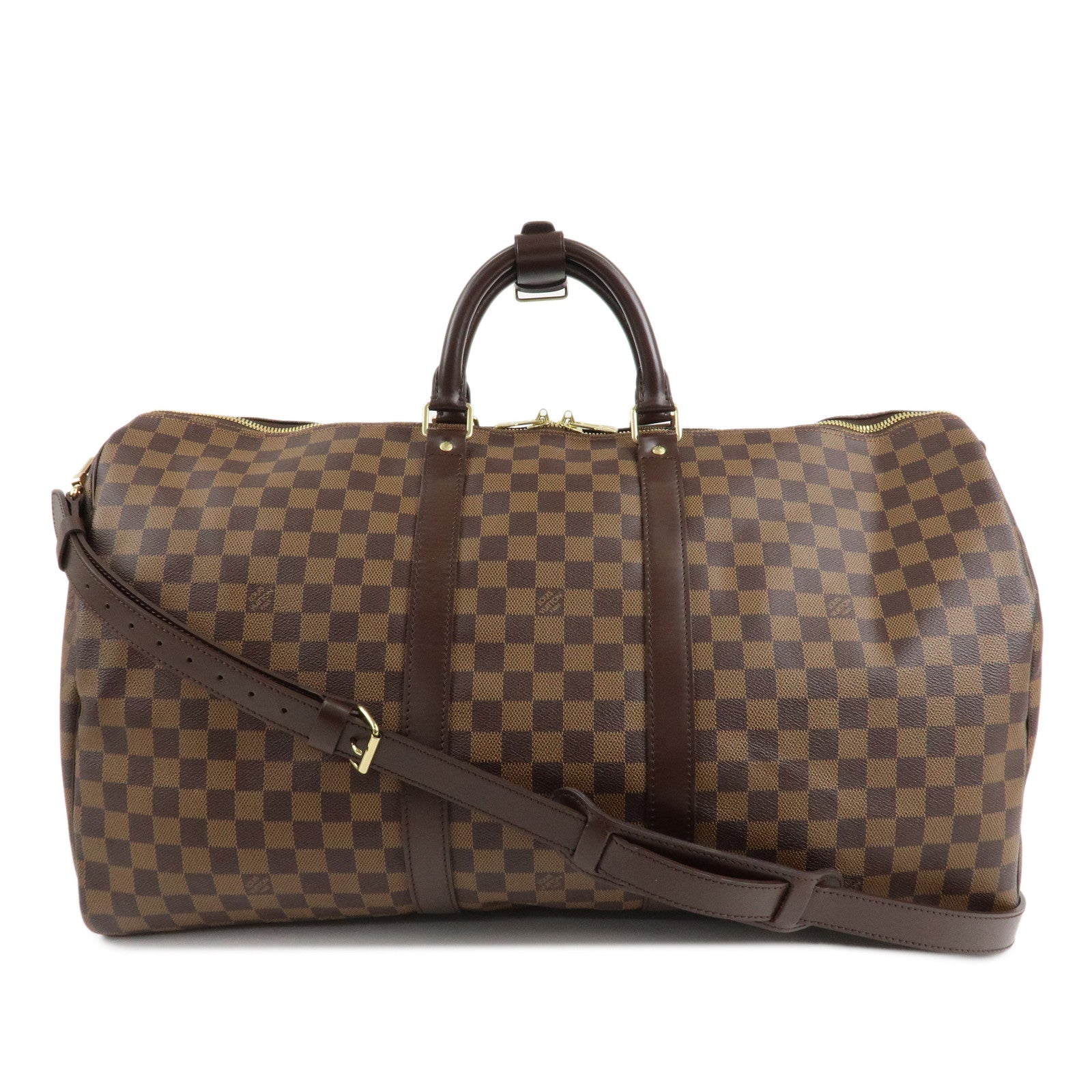 Louis-Vuitton-Damier-Keep-All-Bandouliere-55-Boston-Bag-N41414