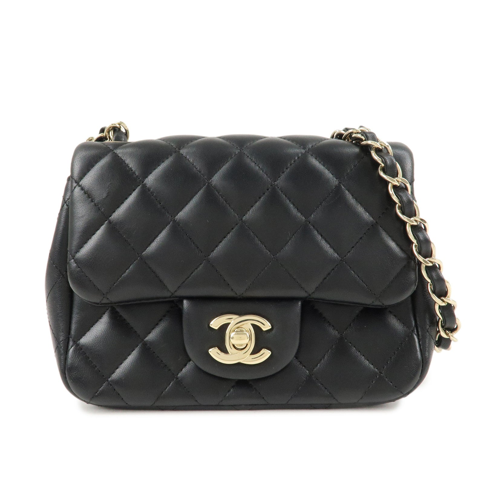 CHANEL-Mini-Matelasse-17-Lamb-Skin-Chain-Shoulder-Bag-A35200