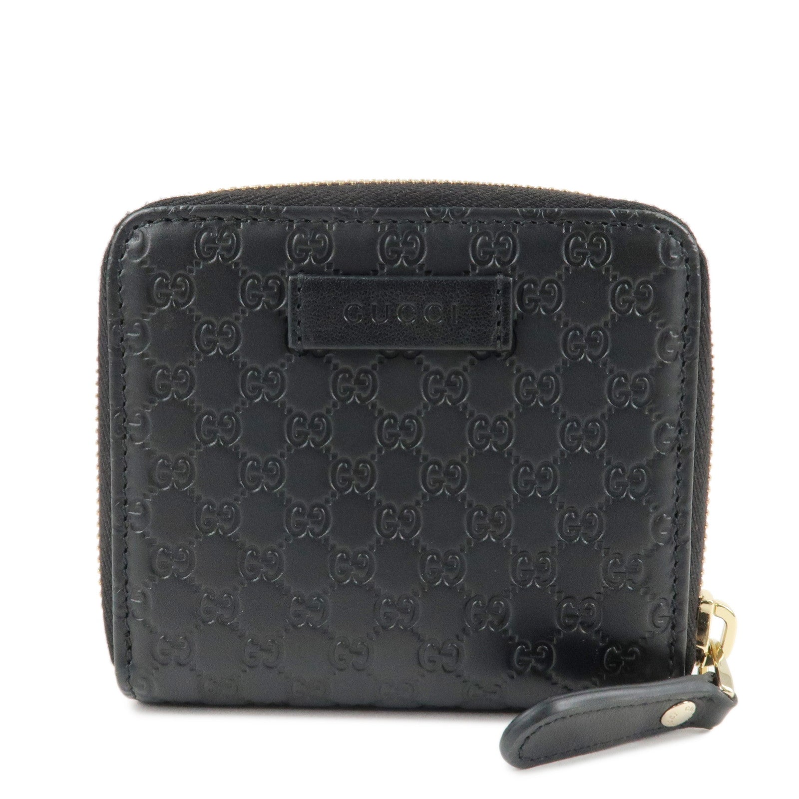 GUCCI-Micro-Guccissima-Leather-Bi-Fold-Compact-Wallet-Black-449395