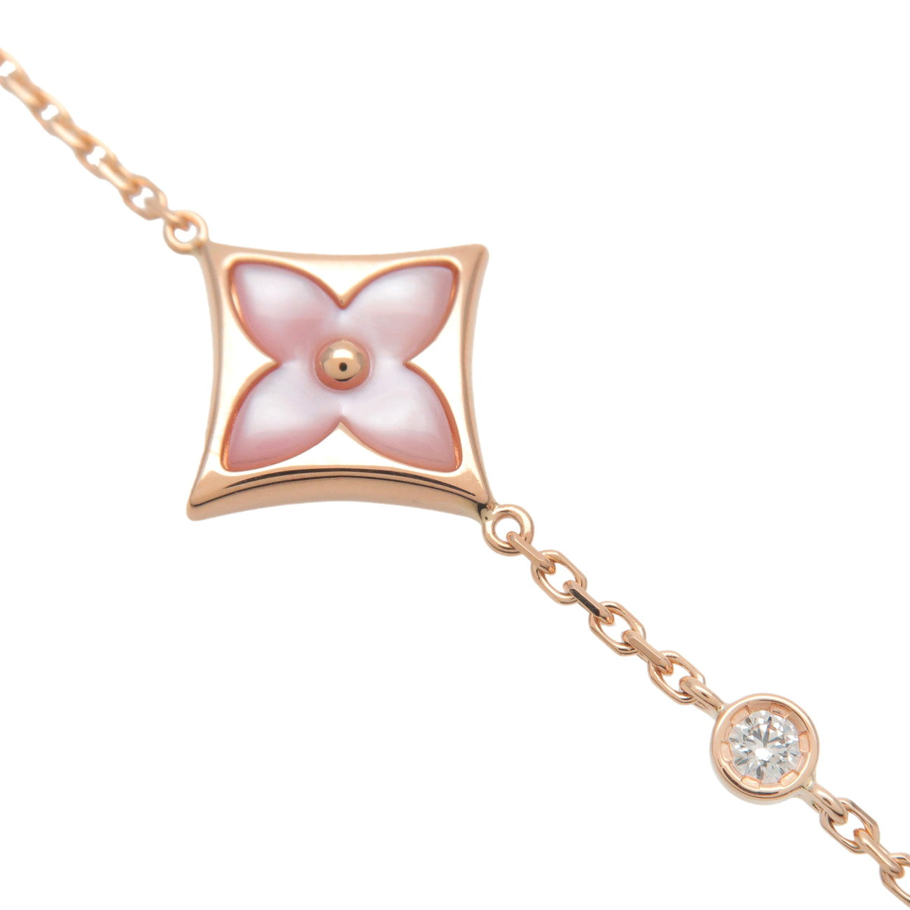 LOUIS VUITTON Star Blossom BB Shell Diamond Bracelet K18 PG Q95538